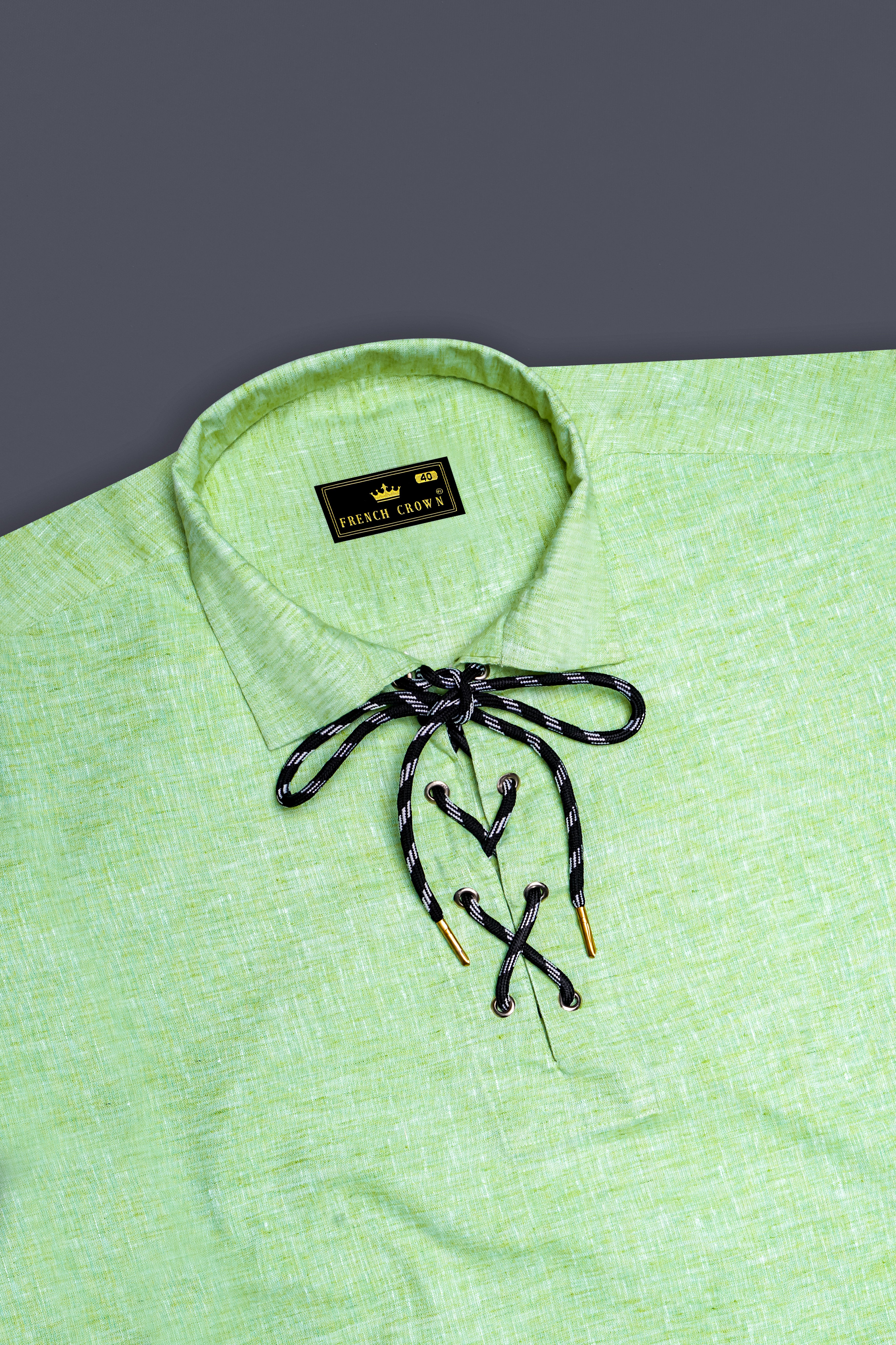 Madang Green Luxurious Linen Designer Shirt