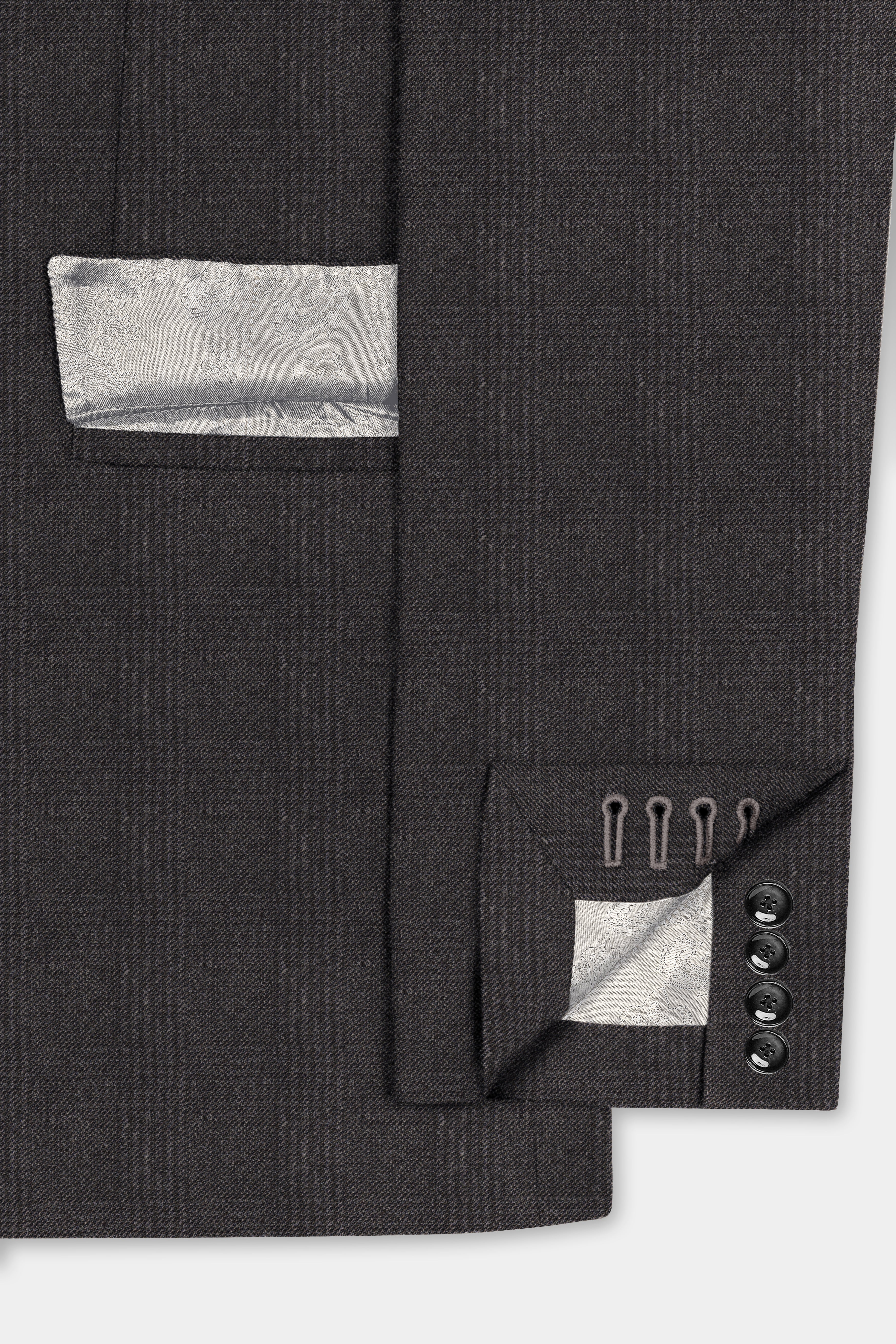 Piano Brown Plaid Tweed Blazer