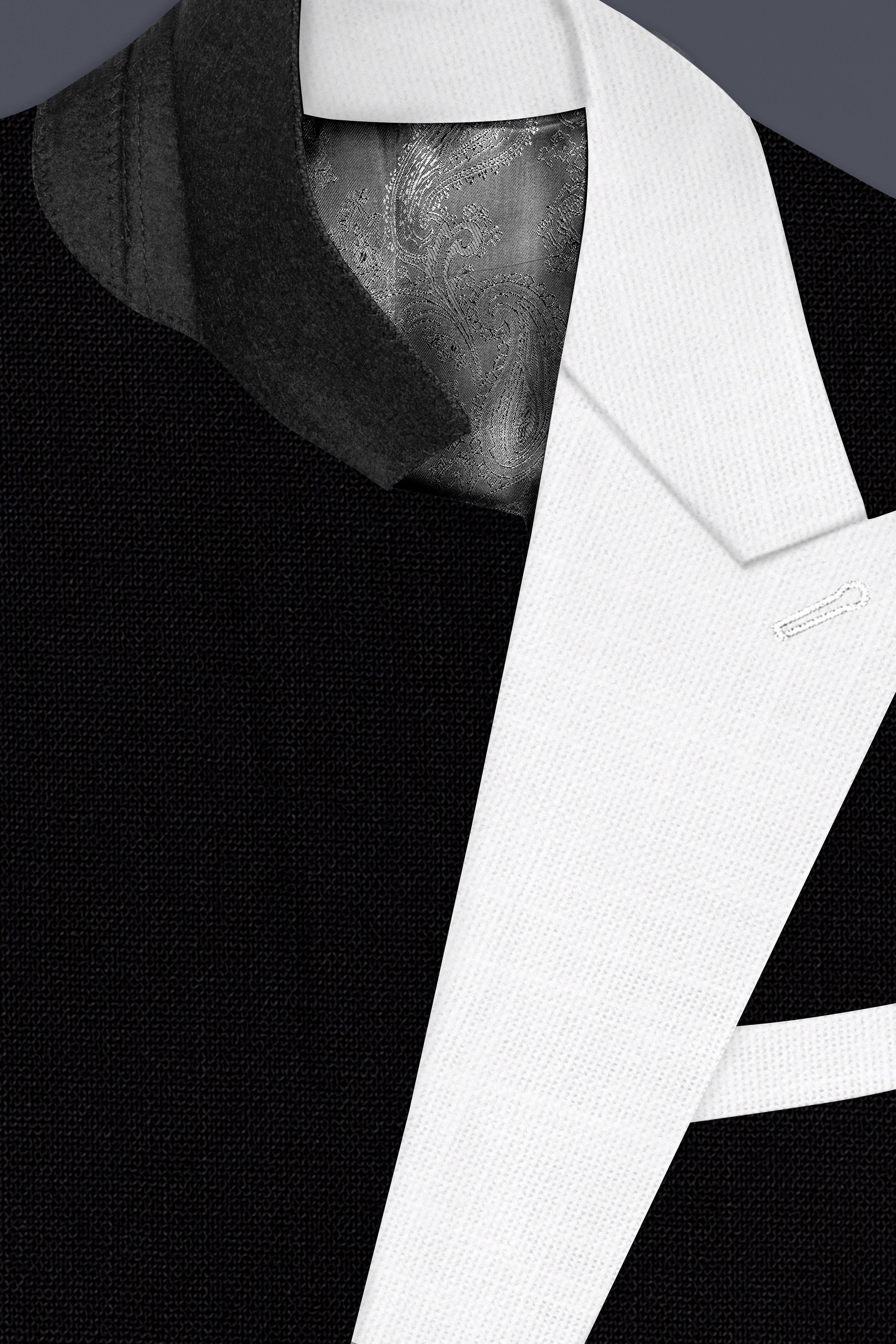 Black & White Luxurious Linen Blazer