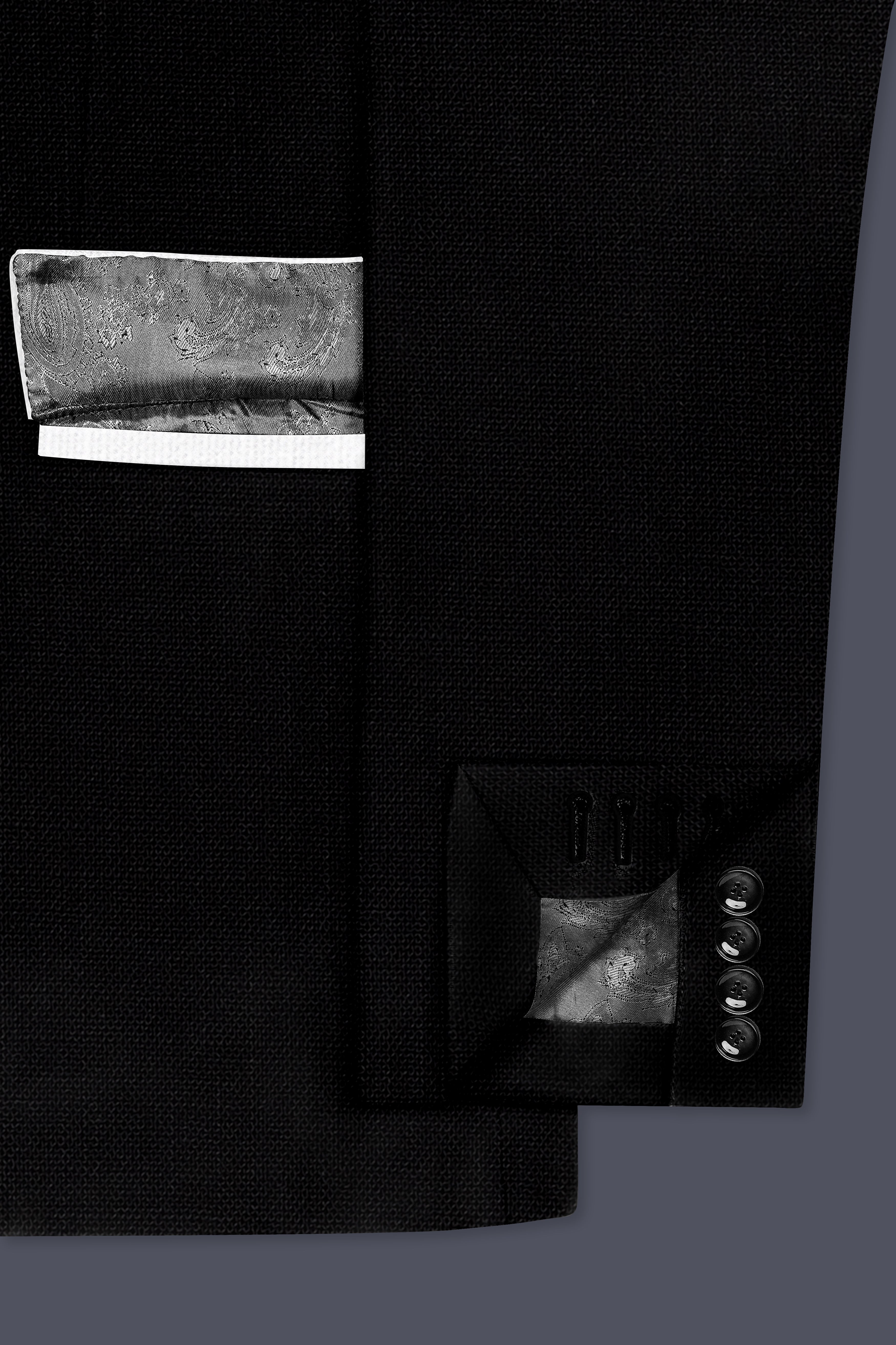 Black & White Luxurious Linen Blazer