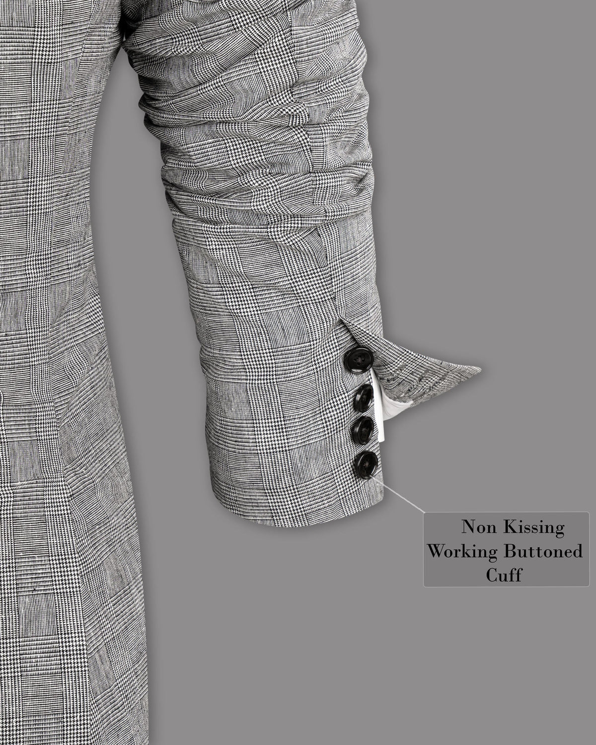 Star Dust Gray Plaid Premium Cotton Double Breasted Sports Blazer