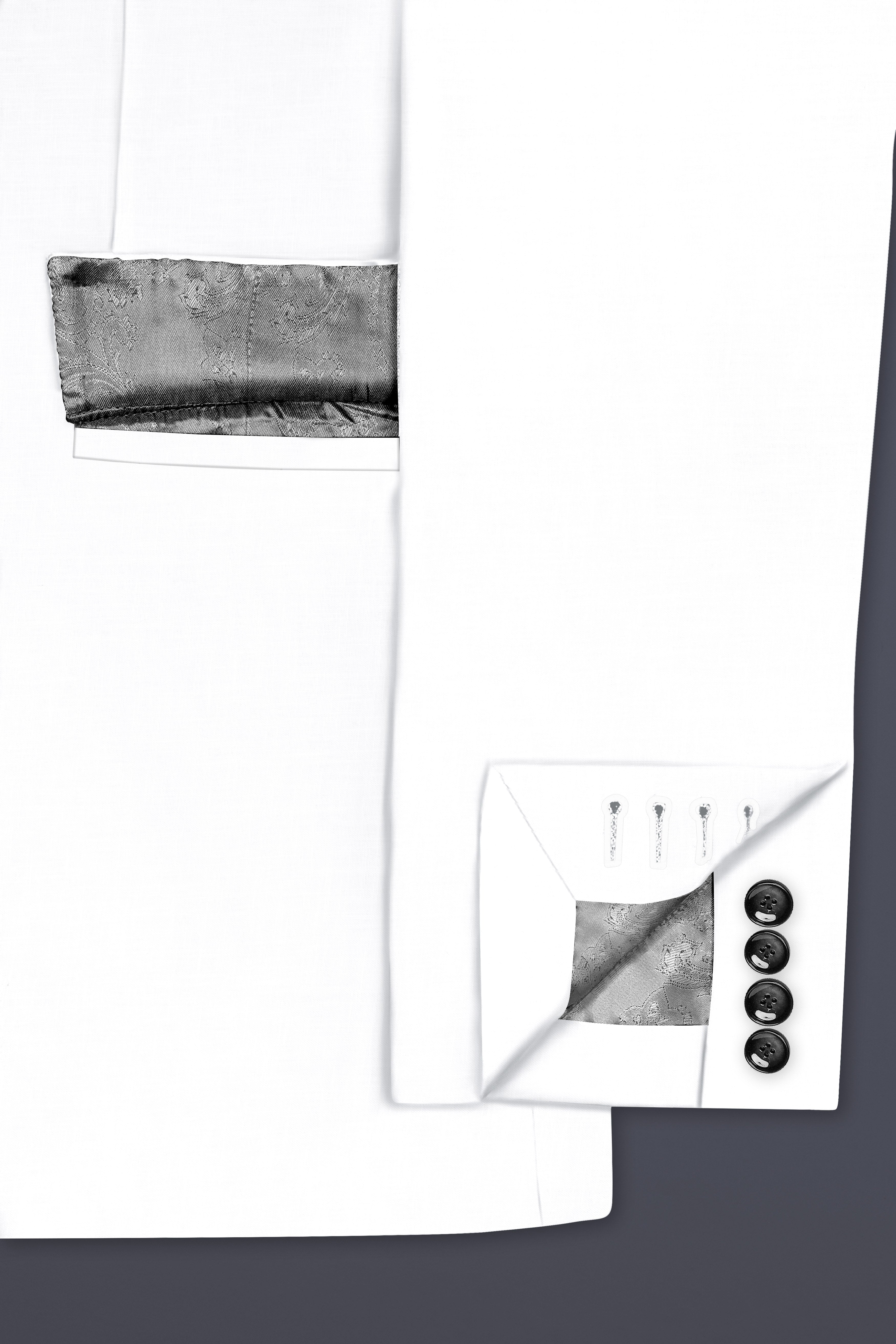 BRIGHT WHITE LUXURIOUS LINEN DOUBLE BREASTED PERFORMANCE BLAZER