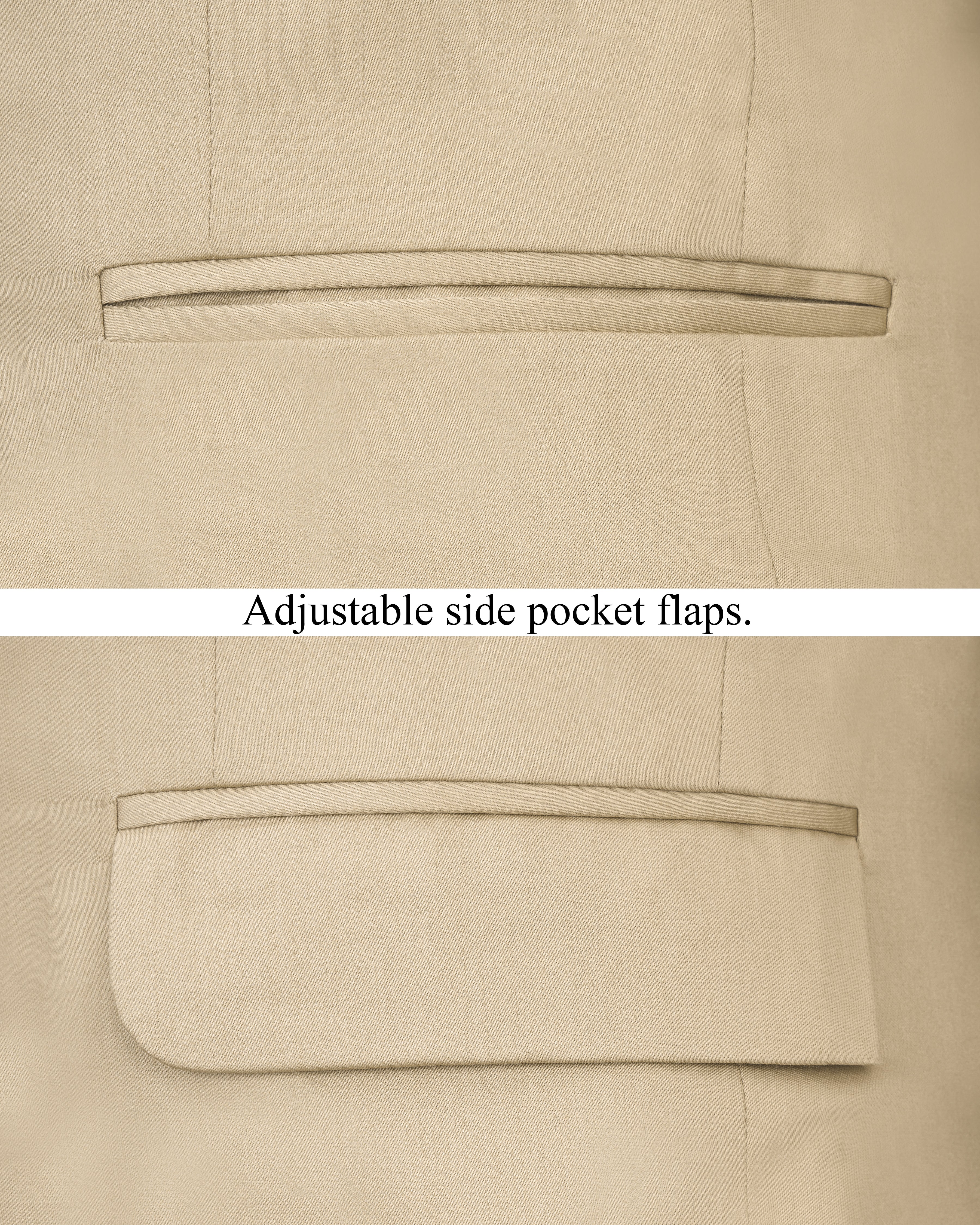 Hazelnut Subtle Sheen Wool rich Bandhgala/Mandarin Blazer