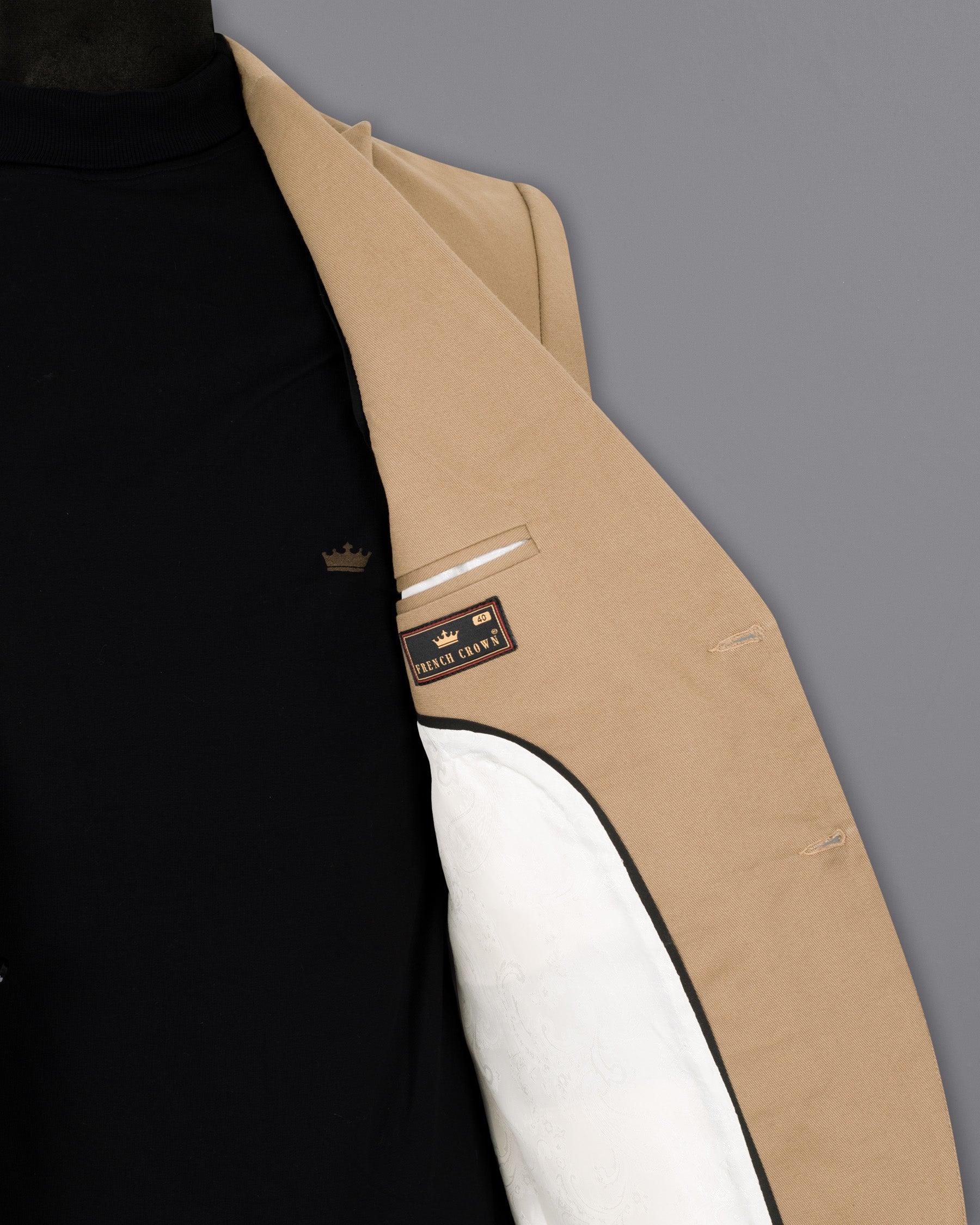 Mongoose Cream Premium Cotton Blazer