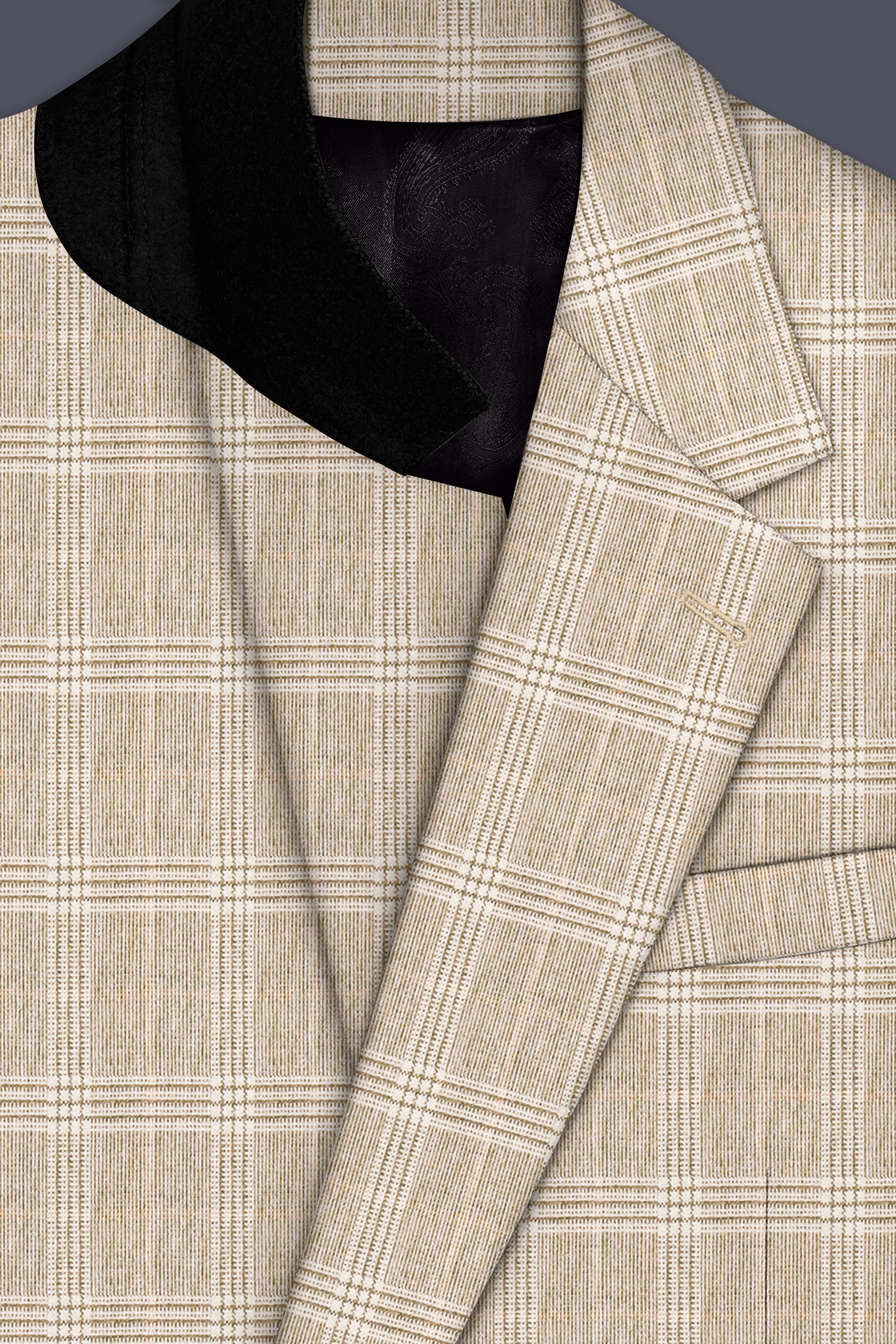 Mongoose Cream Plaid Wool Rich Sports Blazer