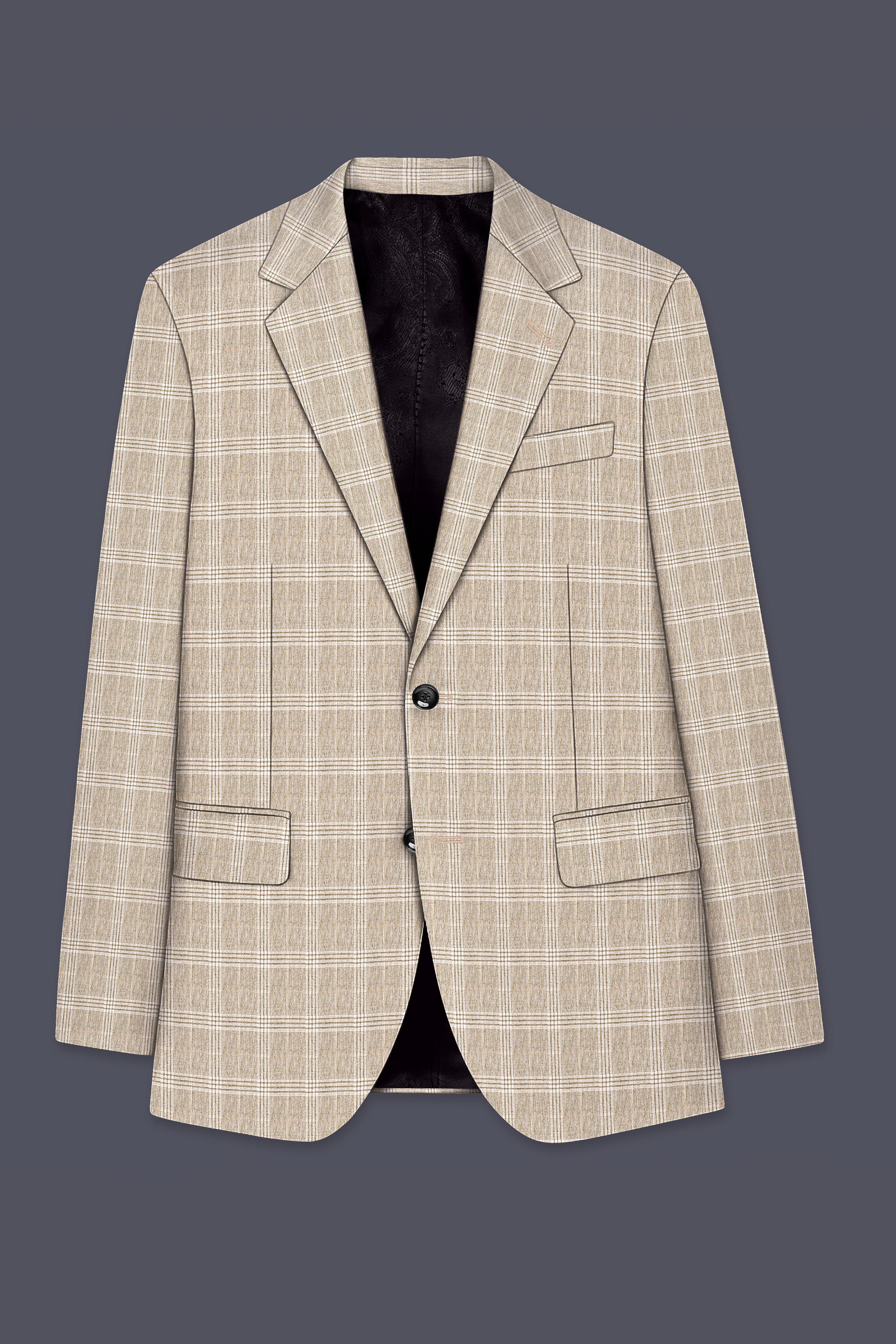 Mongoose Cream Plaid Wool Rich Sports Blazer