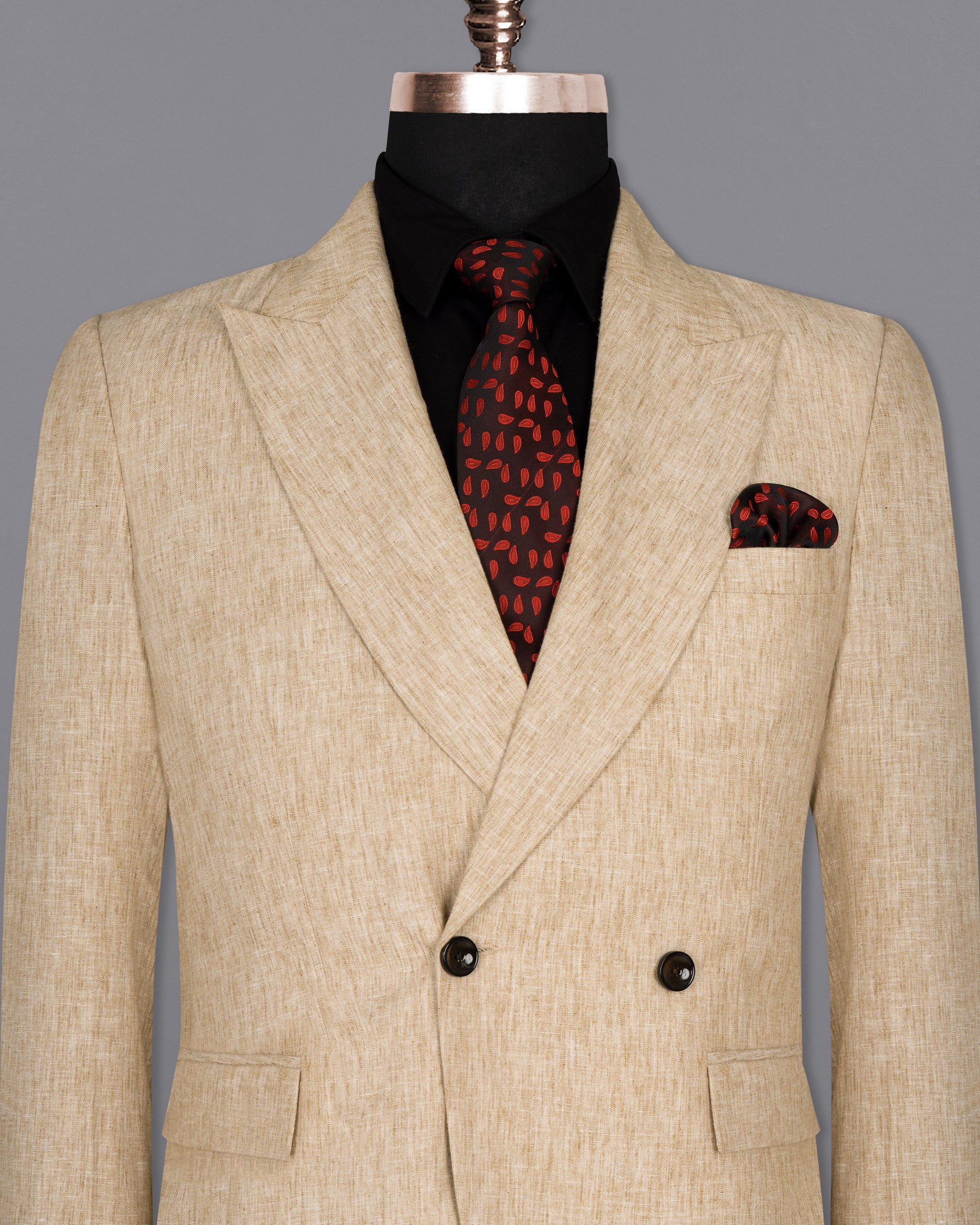 Cream Luxurious Linen Blazer