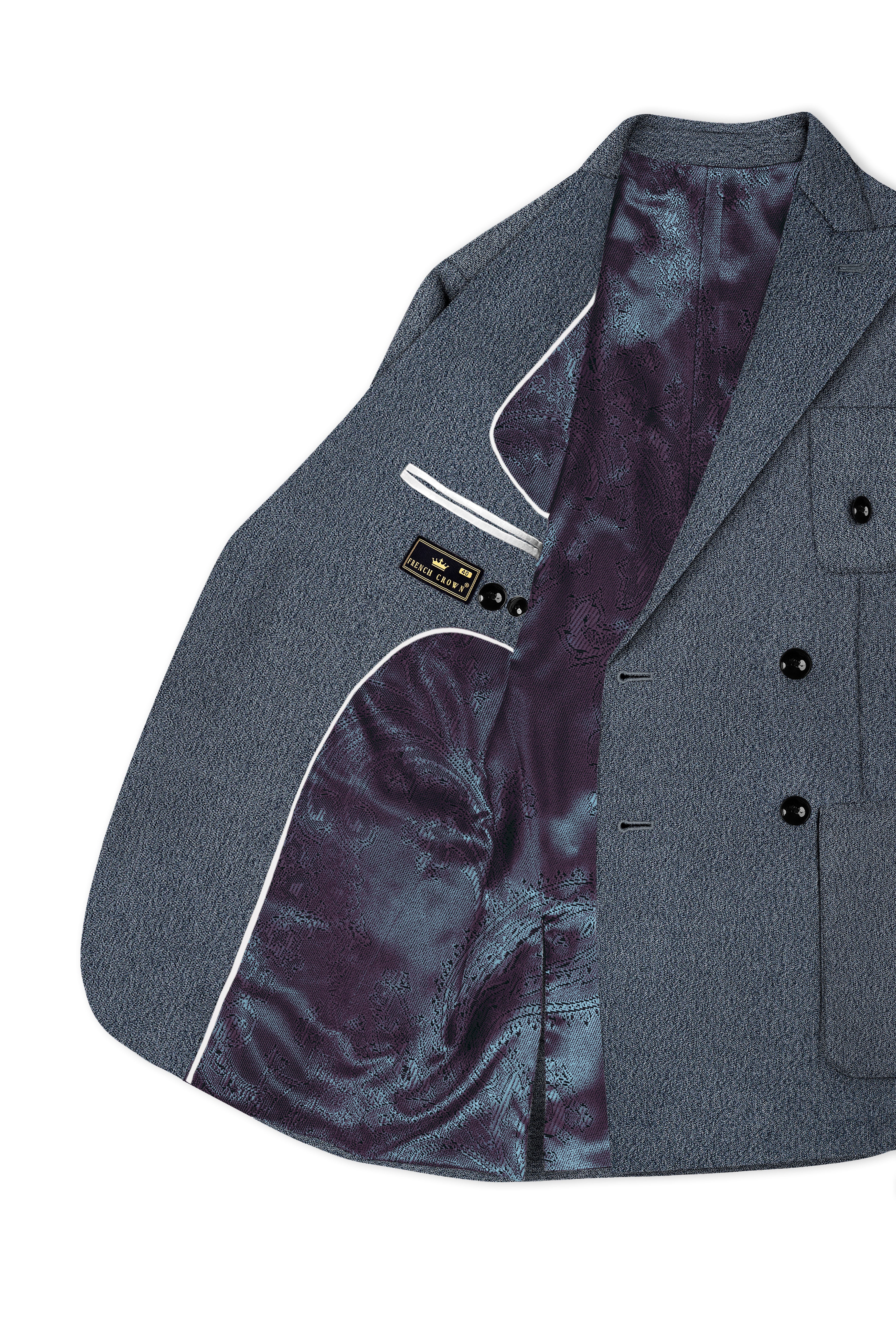 Oslo Gray Double Breasted Premium Cotton Sports Blazer
