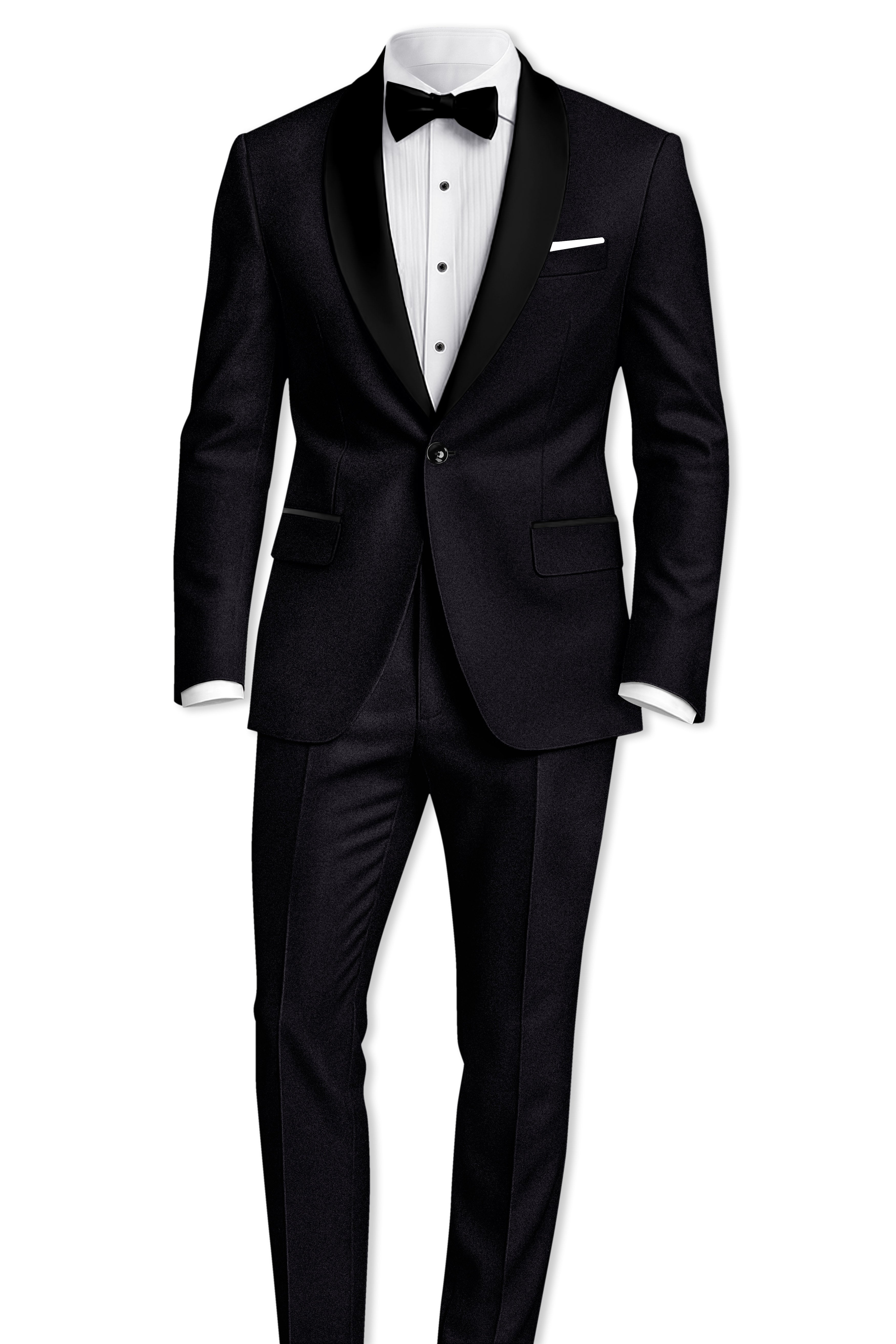 Jade Black Designer Tuxedo Blazer