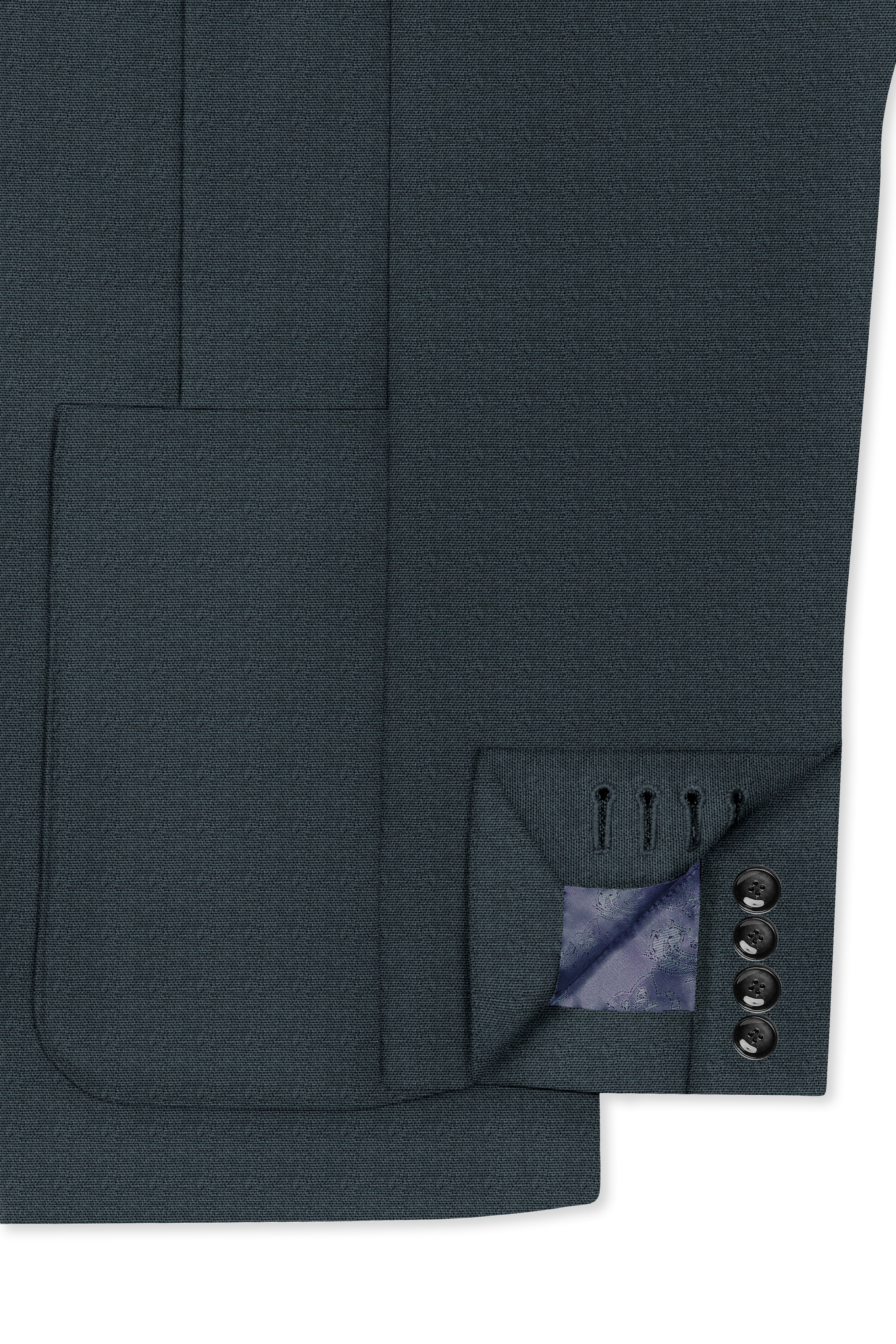 Limed Spruce Grey Single Breasted Premium Cotton Sports Blazer