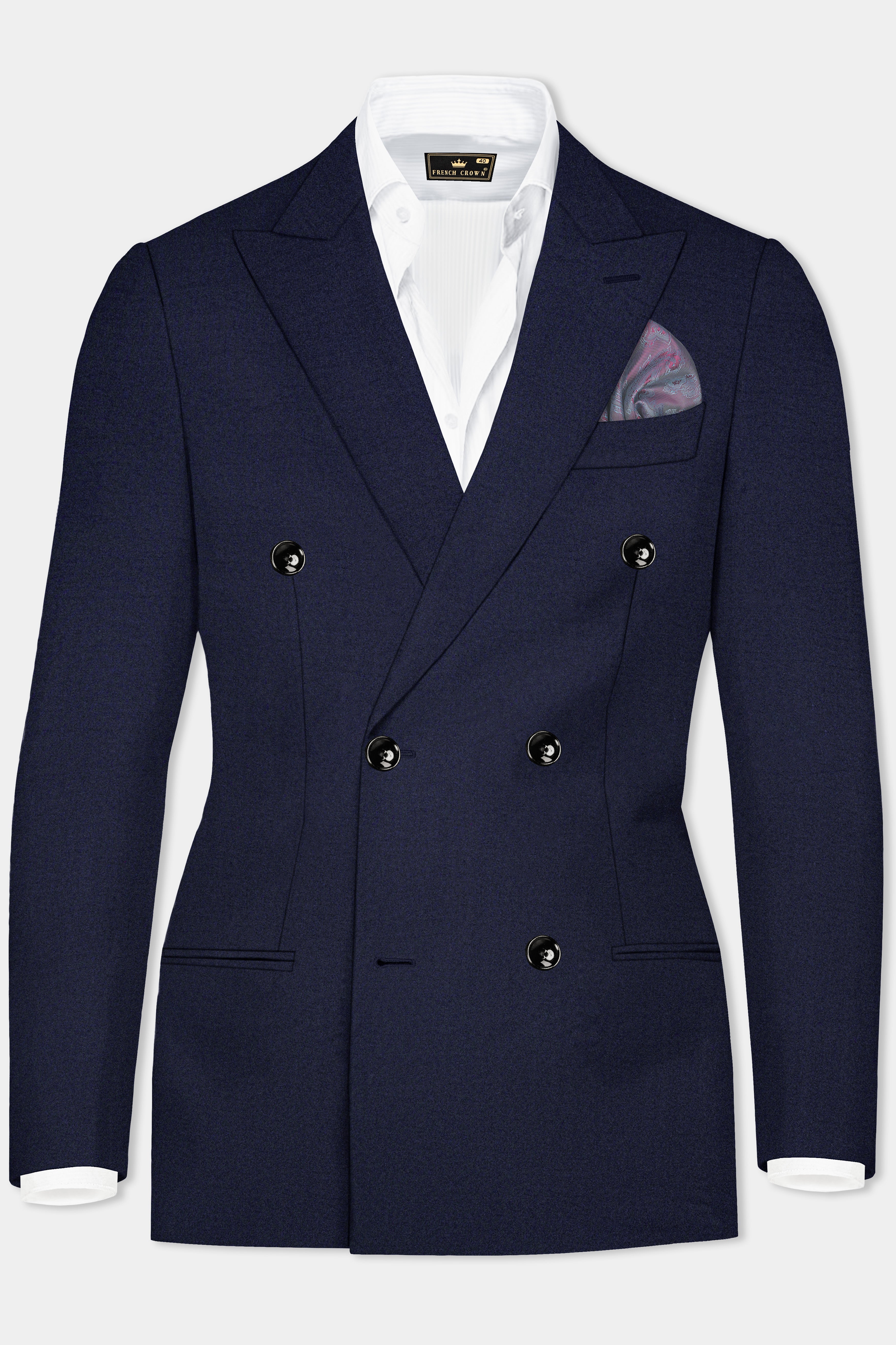 Firefly Blue Double-Breasted Blazer