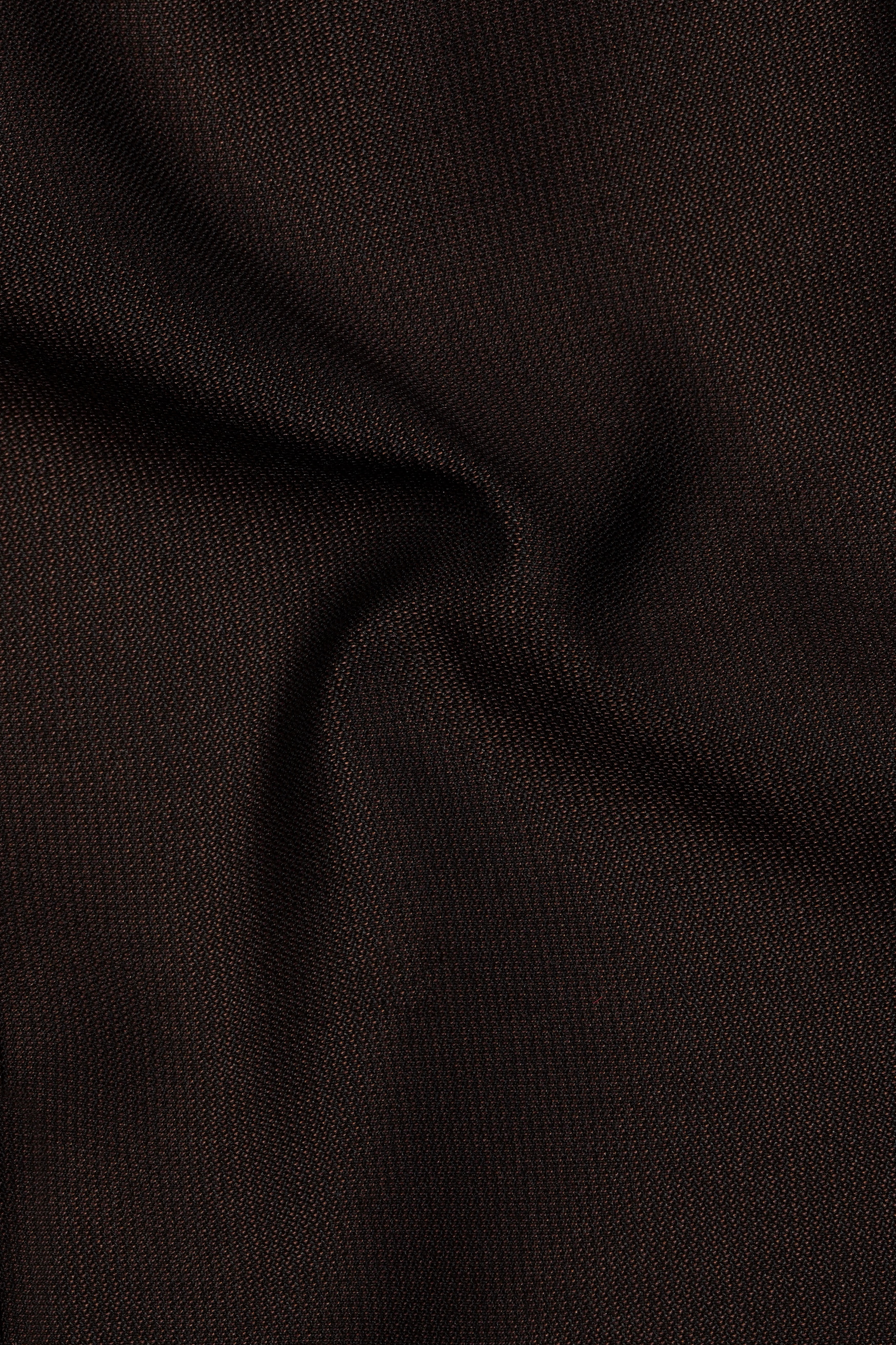 English Walnut Brown Cross Placket Bandhgala Blazer