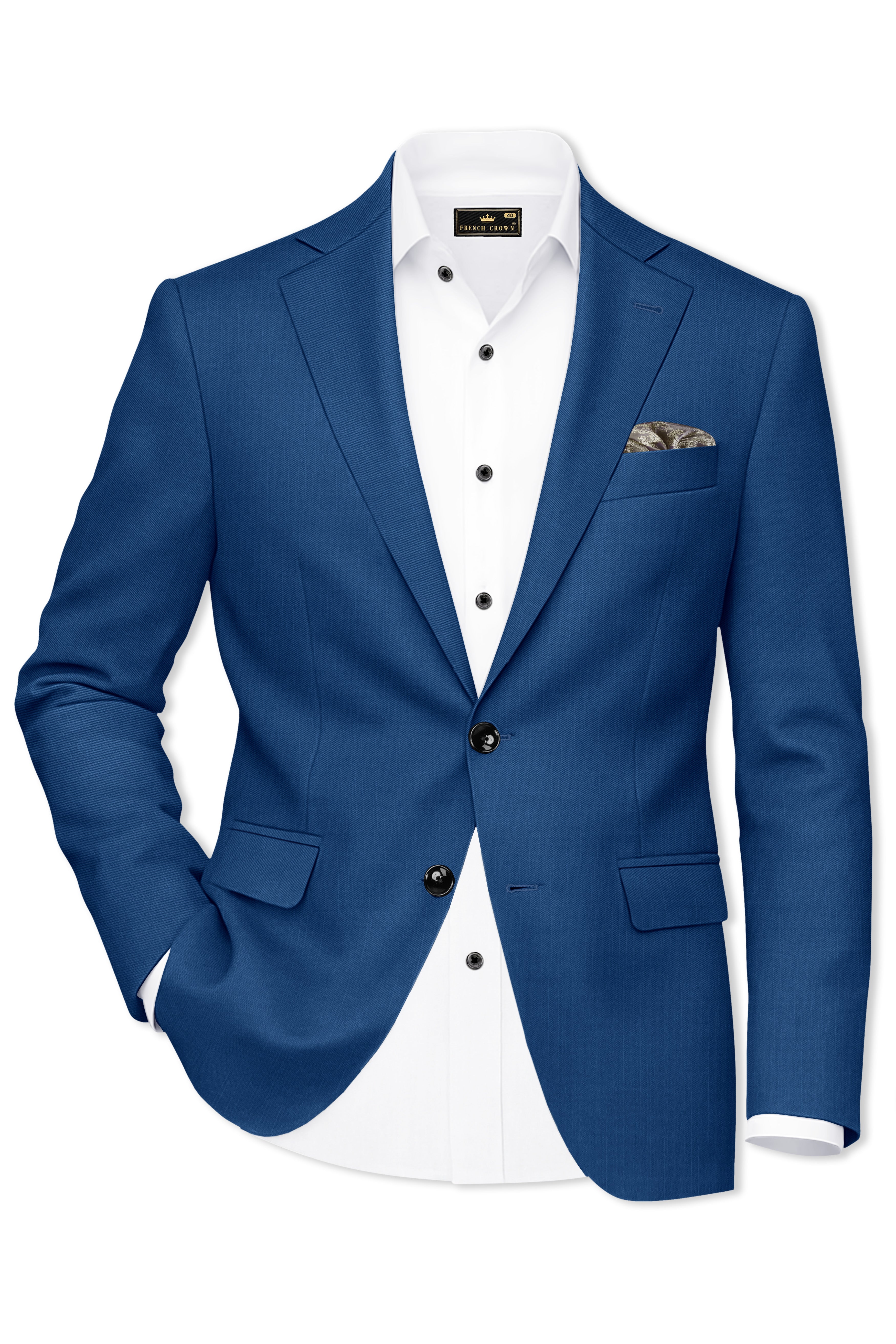 River Bed Blue Single Breasted Blazer