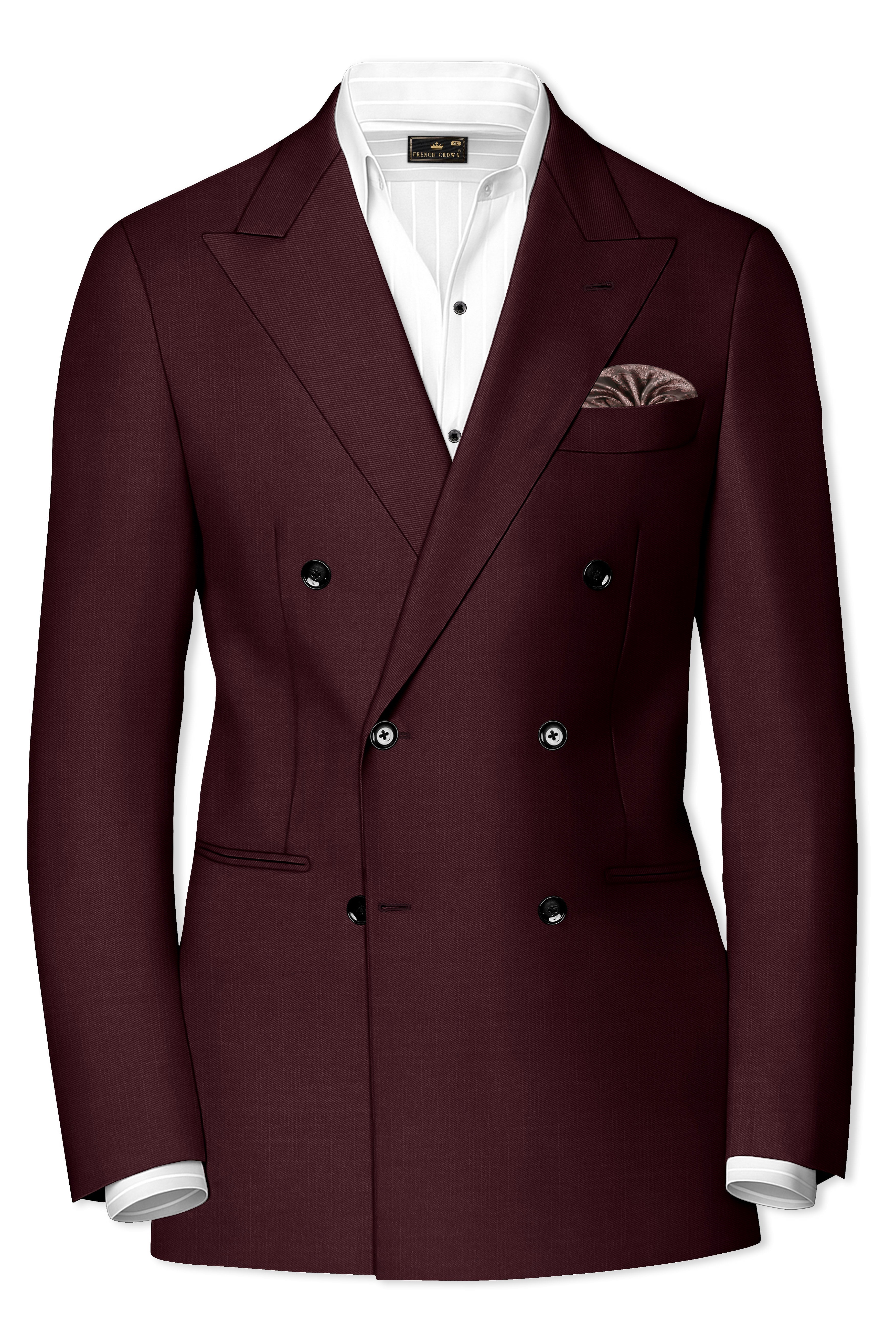 Matterhorn Maroon Double Breasted Blazer