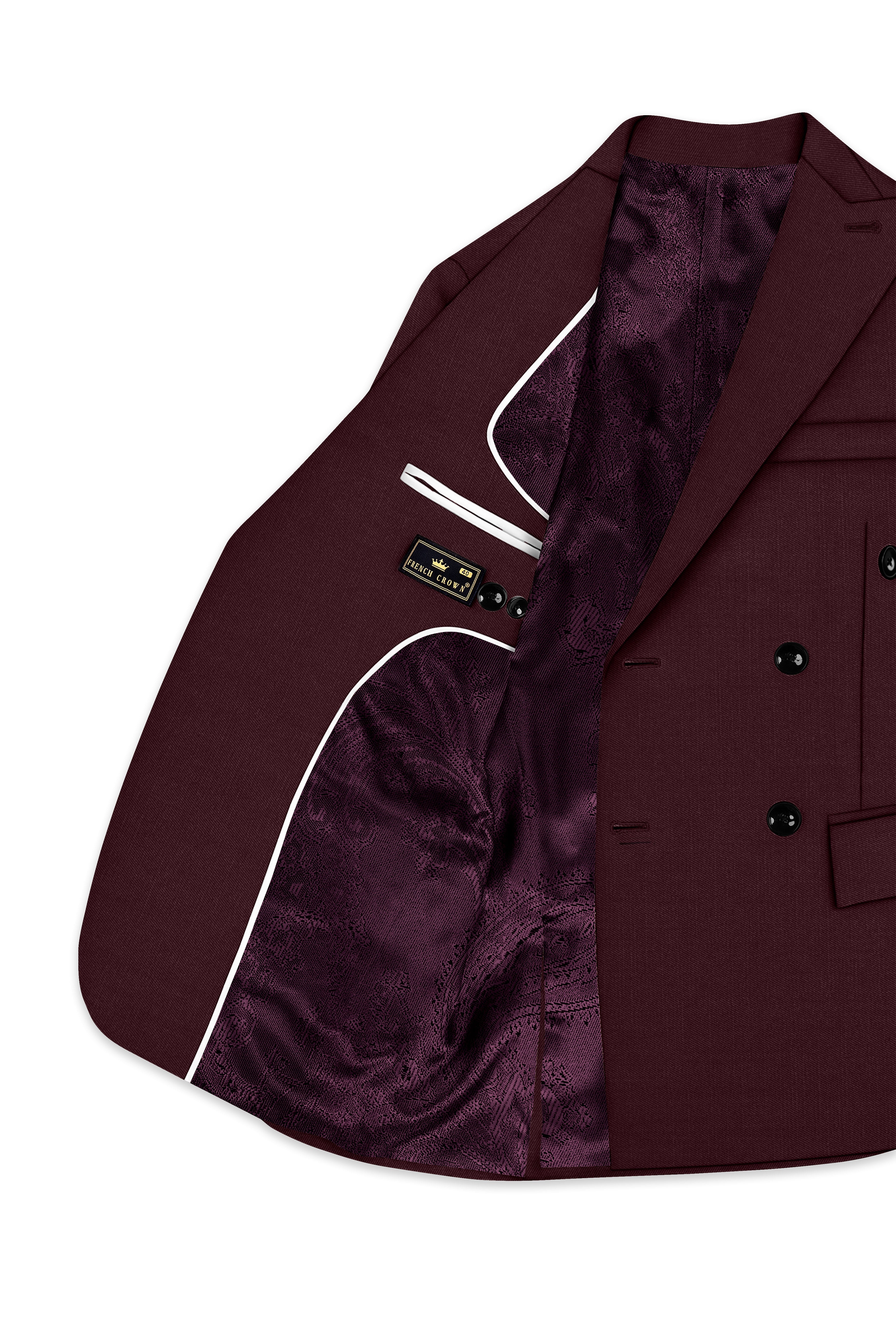 Matterhorn Maroon Double Breasted Blazer