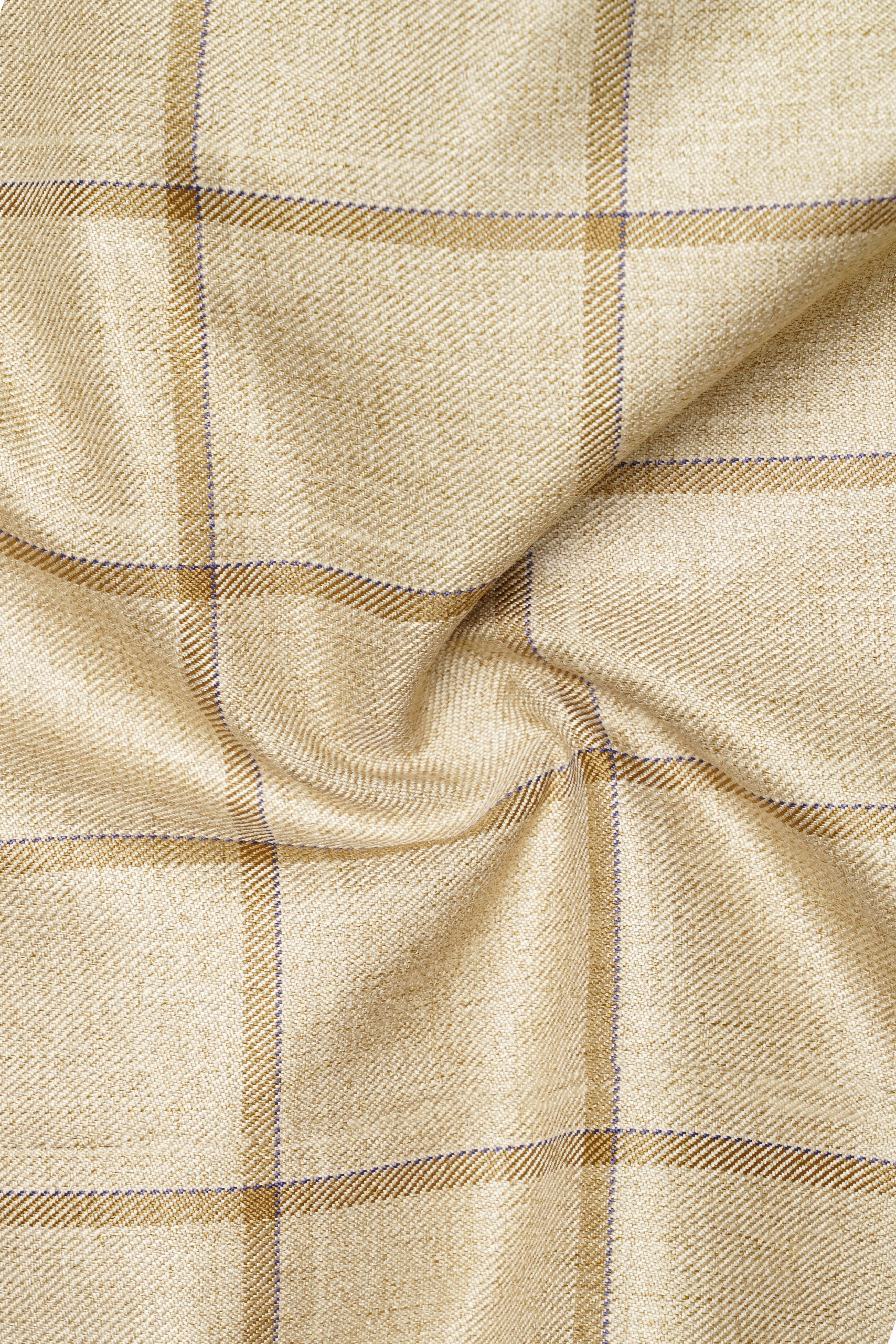 Rodeo Dust Brown Windowpane Double Breasted Blazer