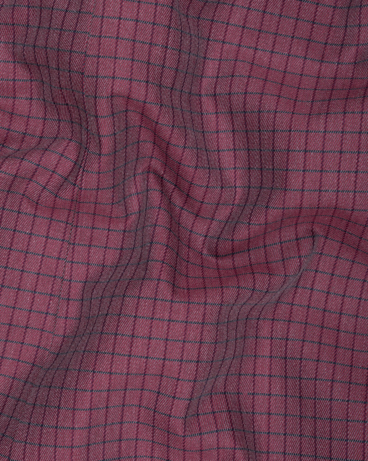 Tuscan Pink Gingham Premium Cotton Bandhgala Designer Blazer