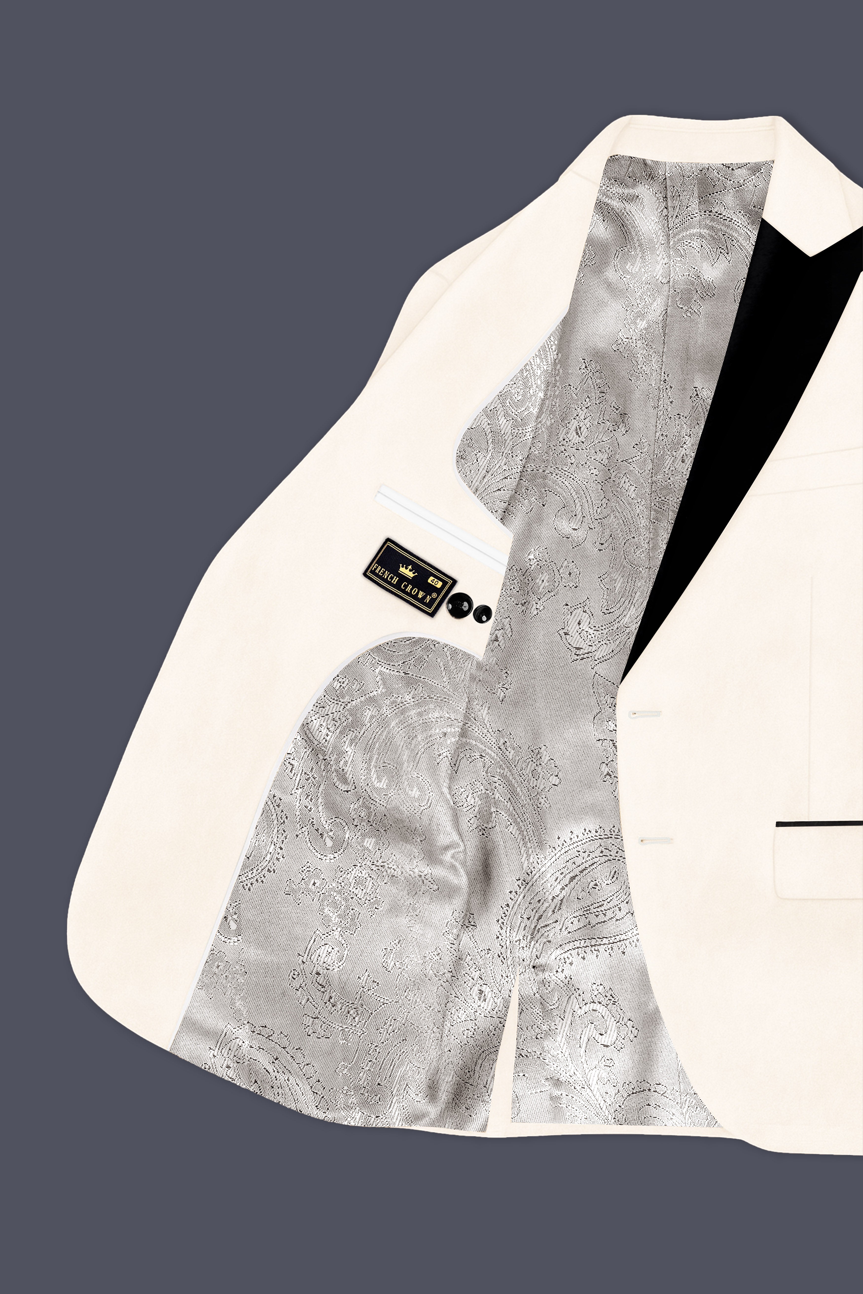 Bright White Single Breasted Premium Velvet Designer Blazer