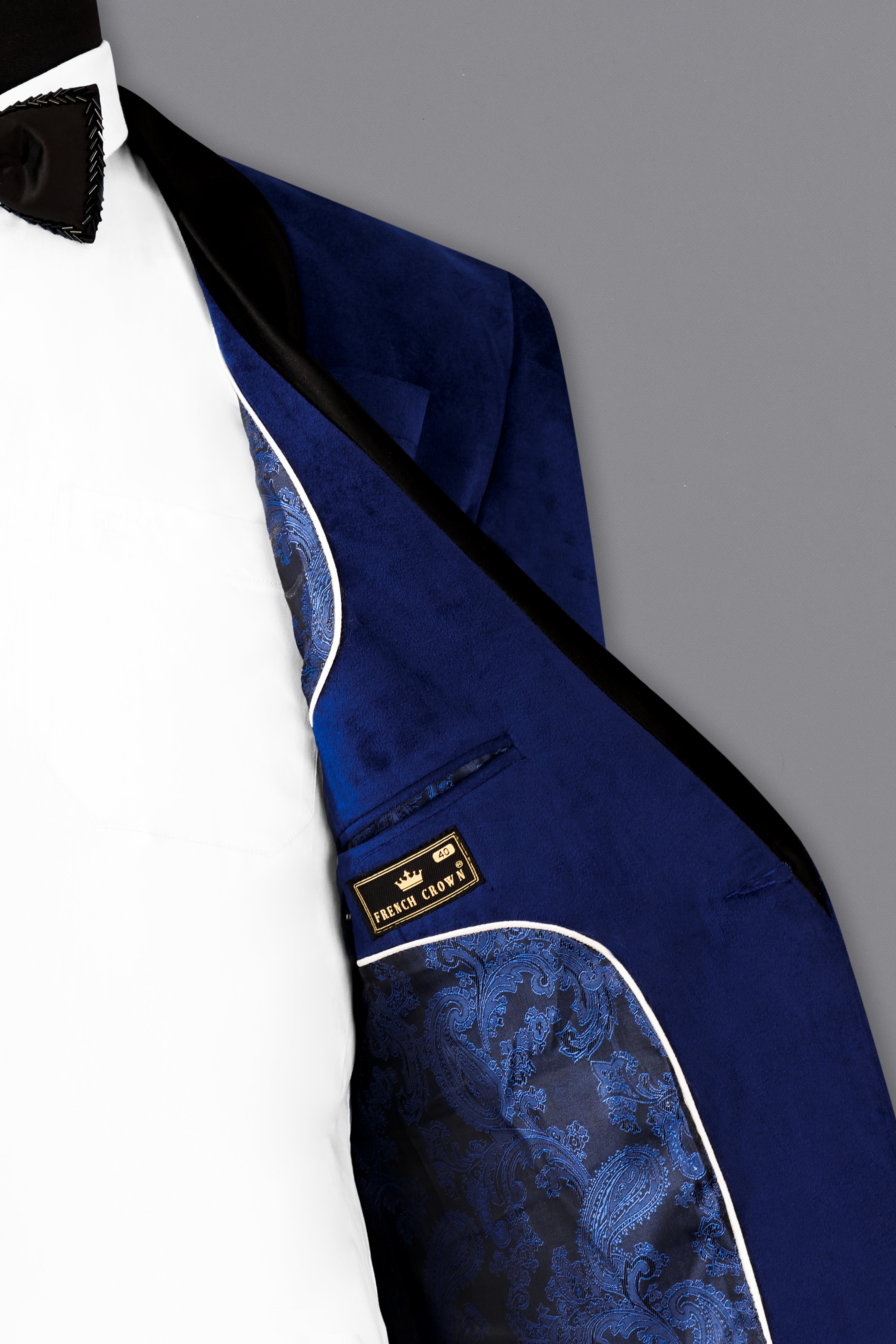 Blue Velvet Tuxedo Designer Blazer