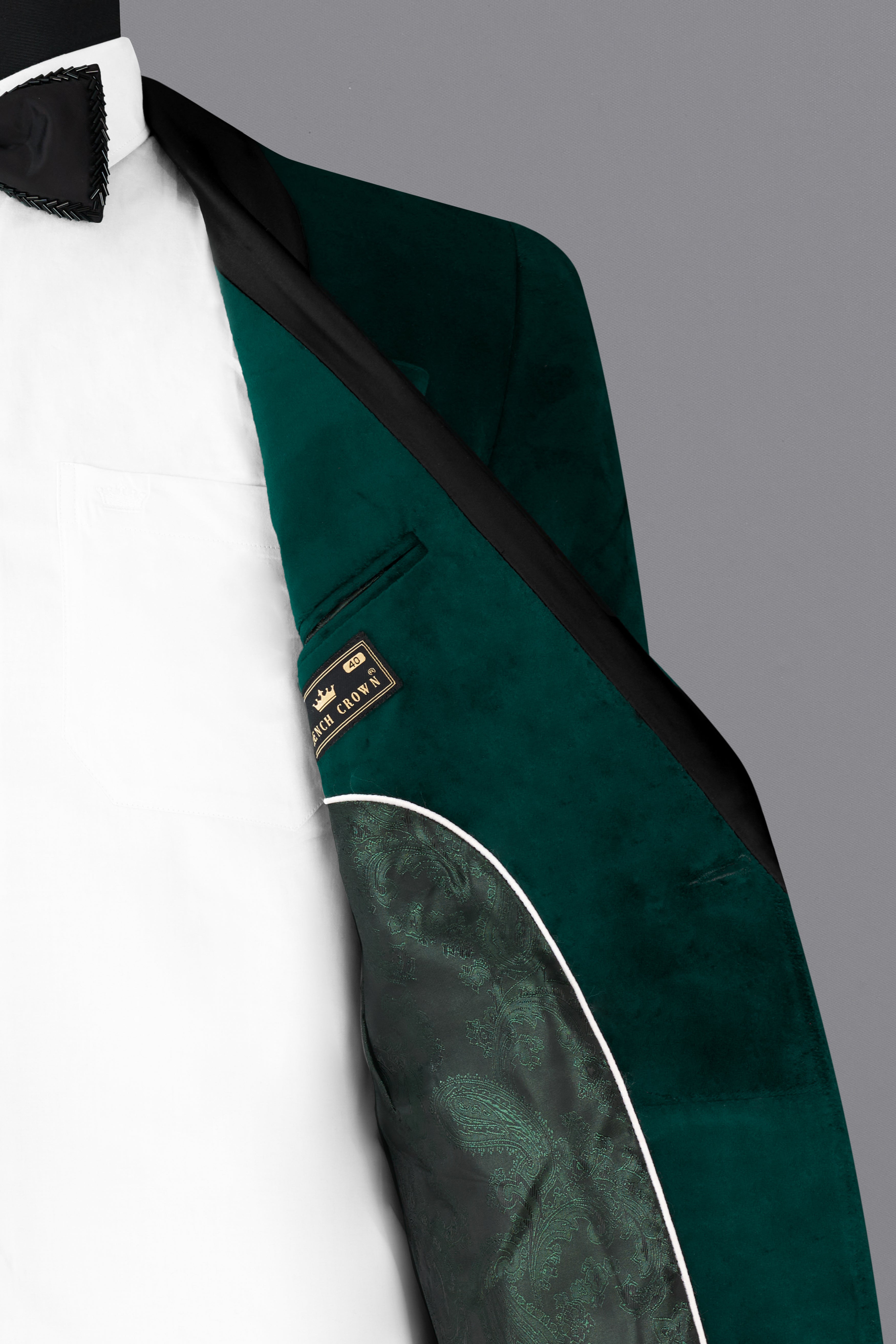 Daintree Green Velvet Tuxedo Designer Blazer