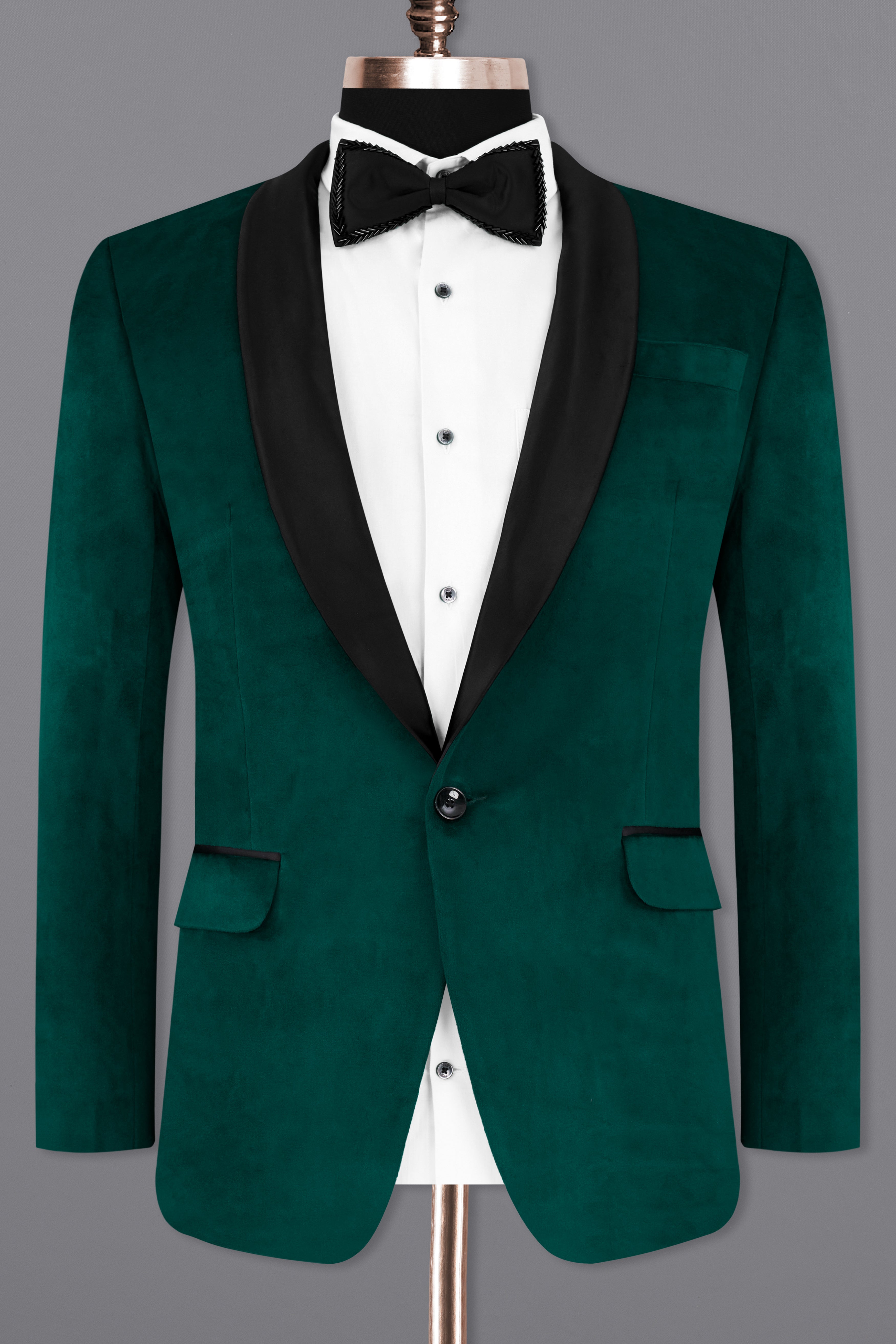 Daintree Green Velvet Tuxedo Designer Blazer