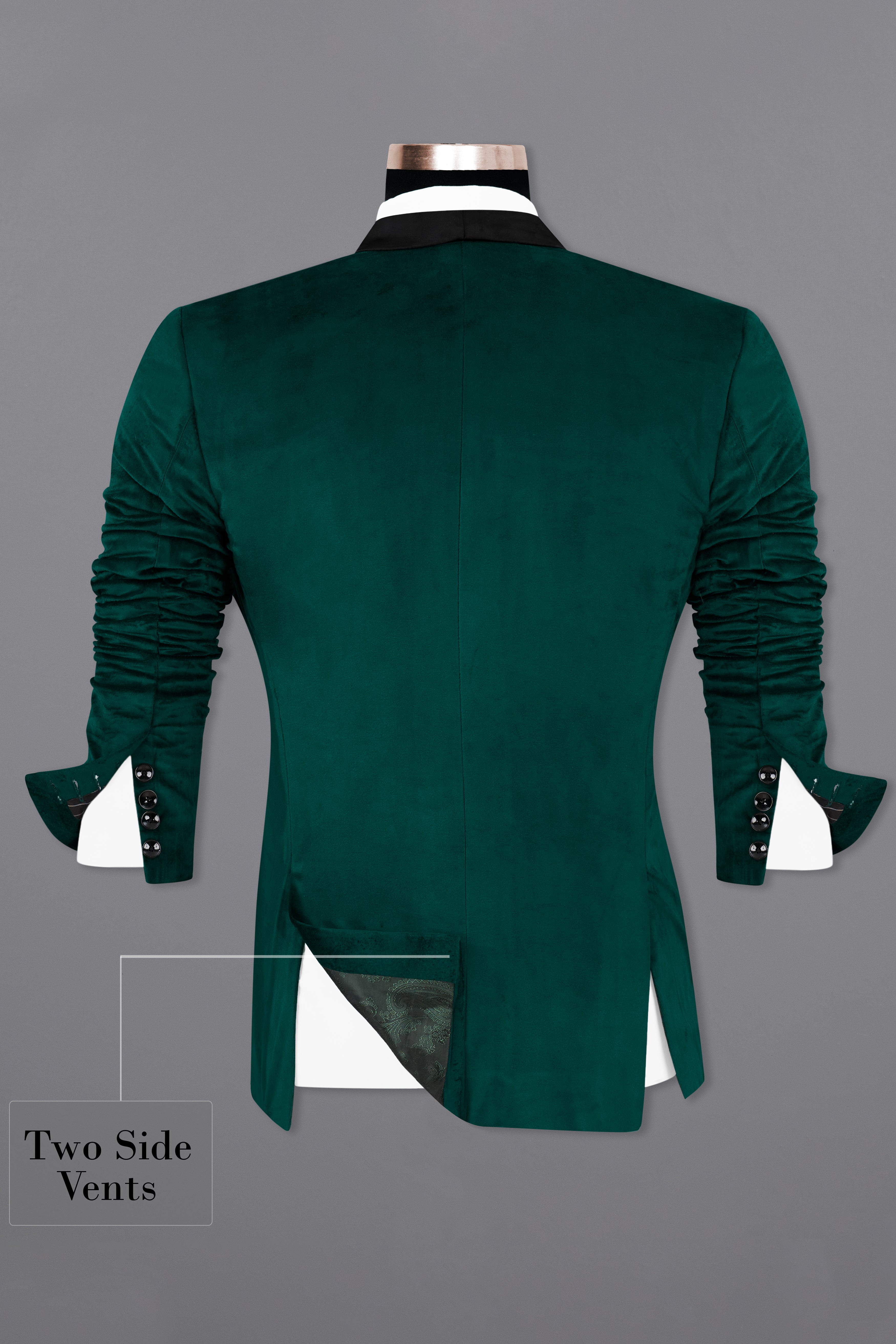 Daintree Green Velvet Tuxedo Designer Blazer