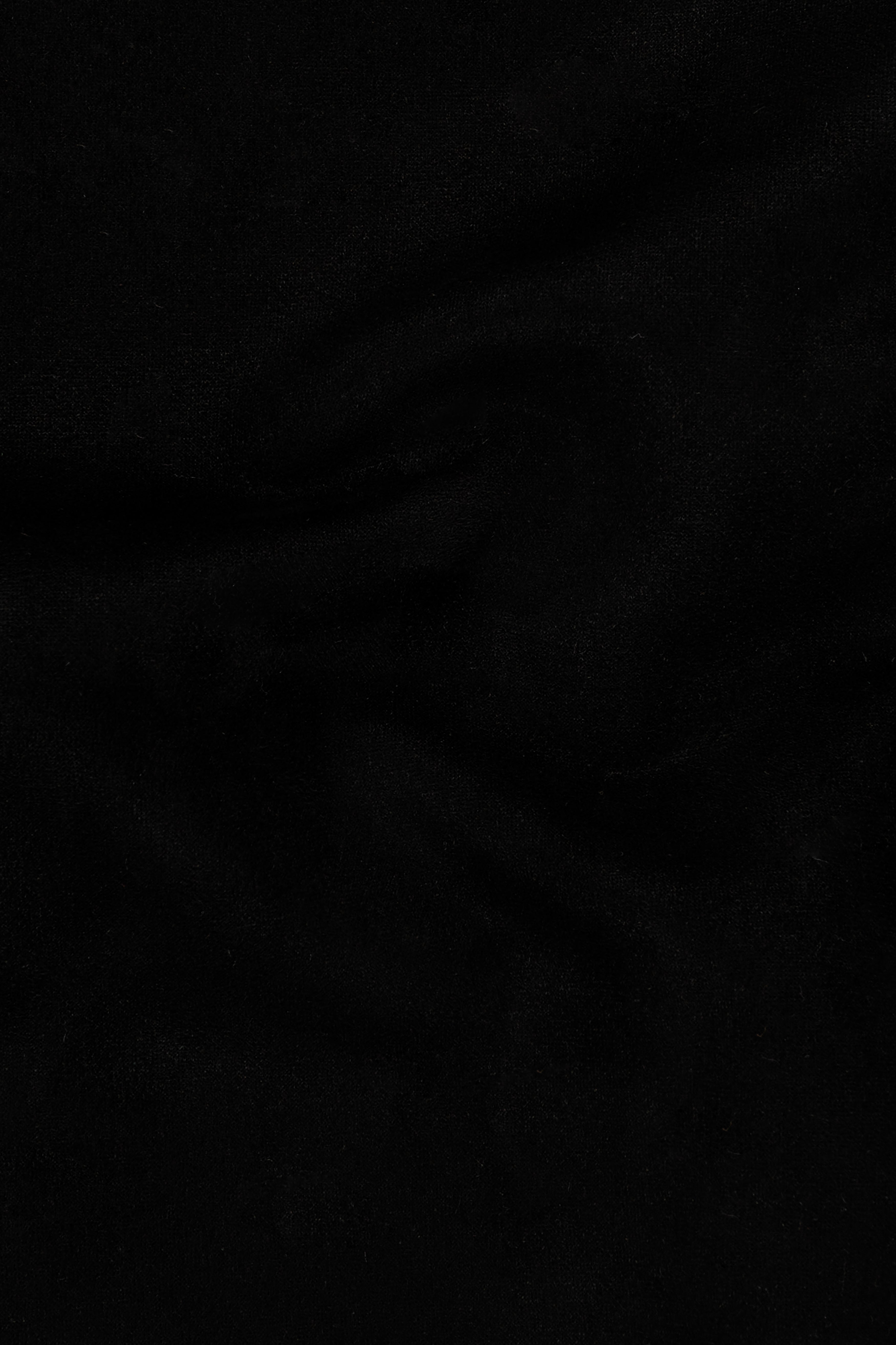 Jade Black Velvet Double-Breasted Designer Blazer