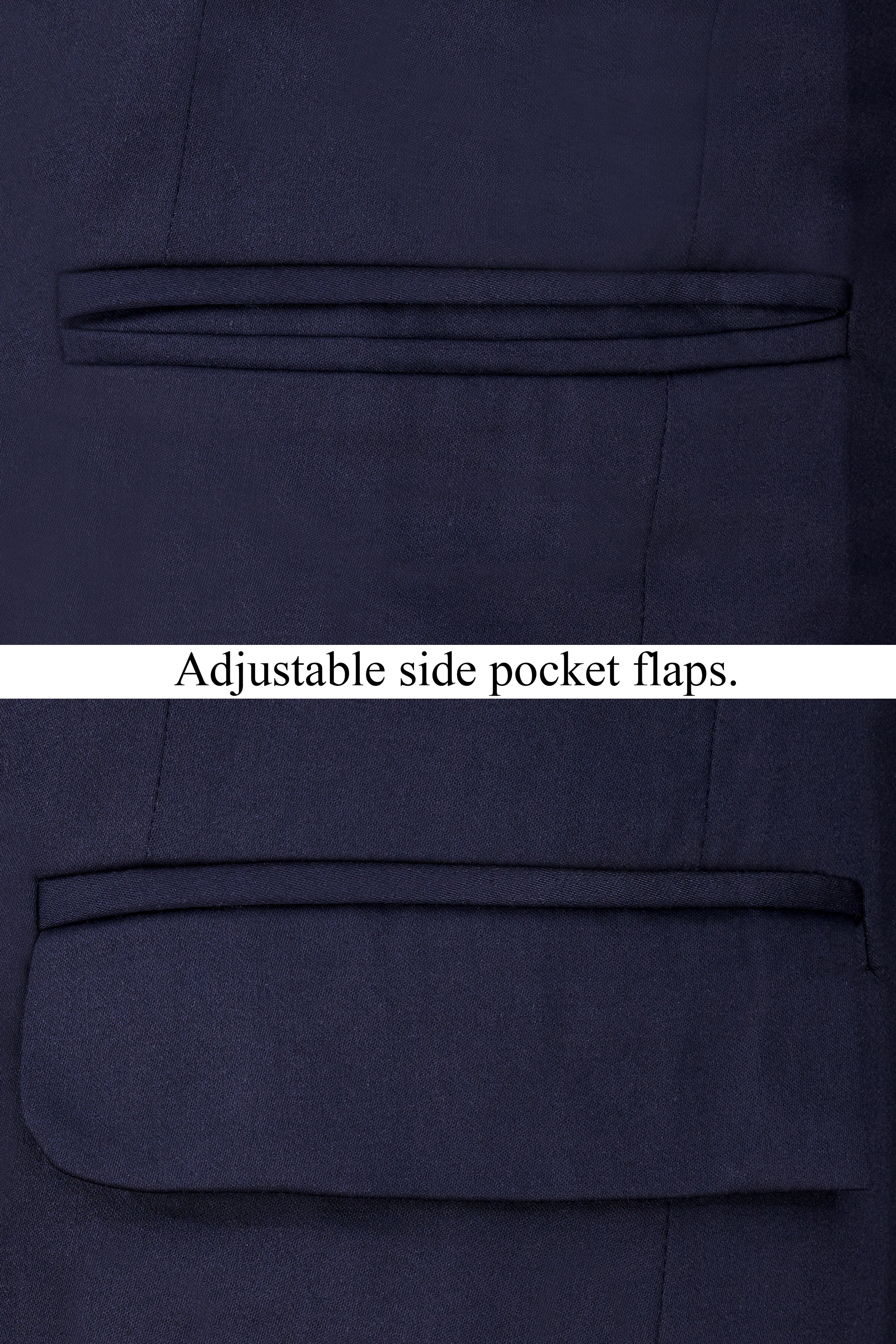 Blue Subtle Sheen Bandhgala Blazer