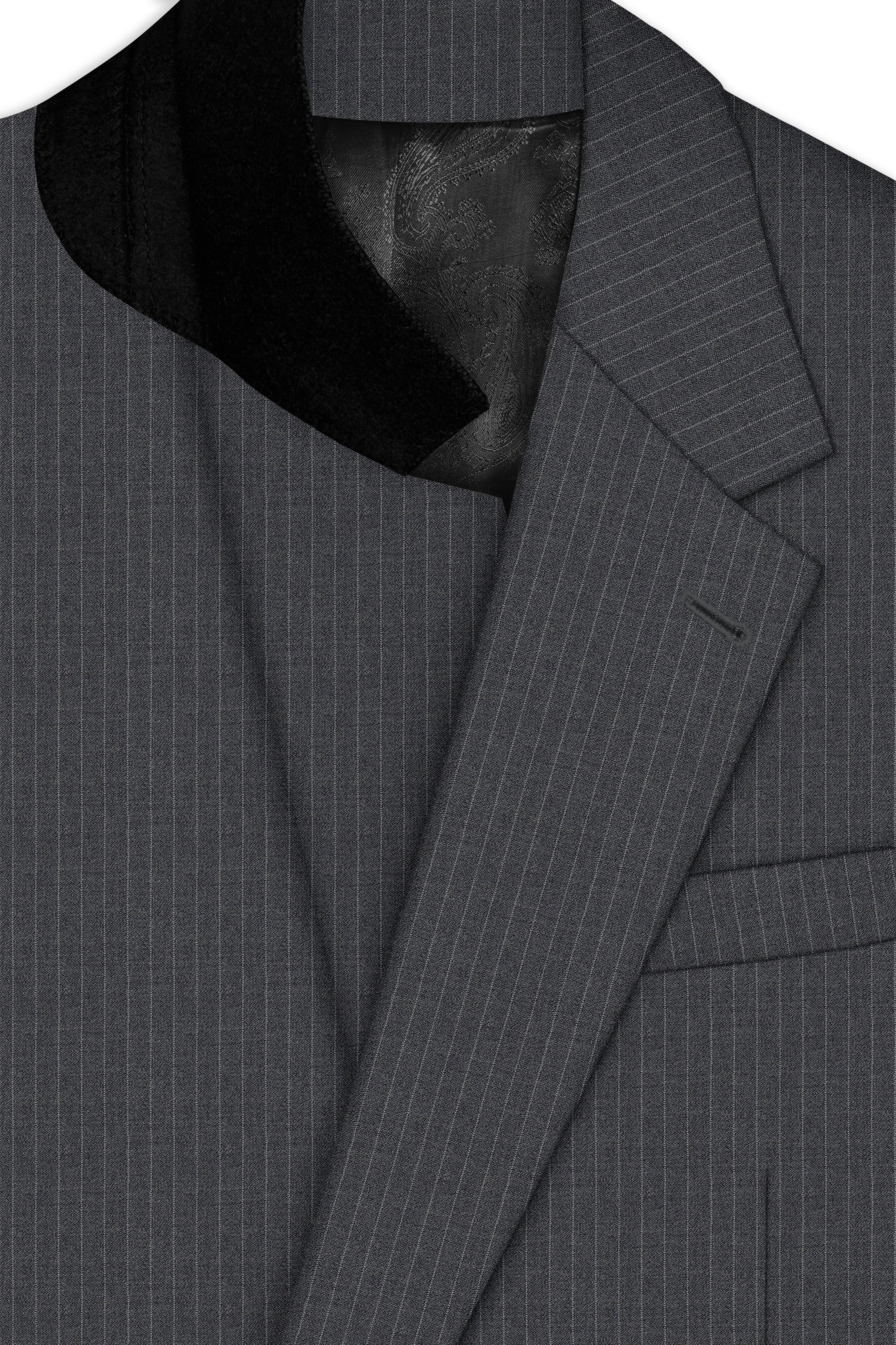 Ironside Gray Striped Single Breasted Blazer