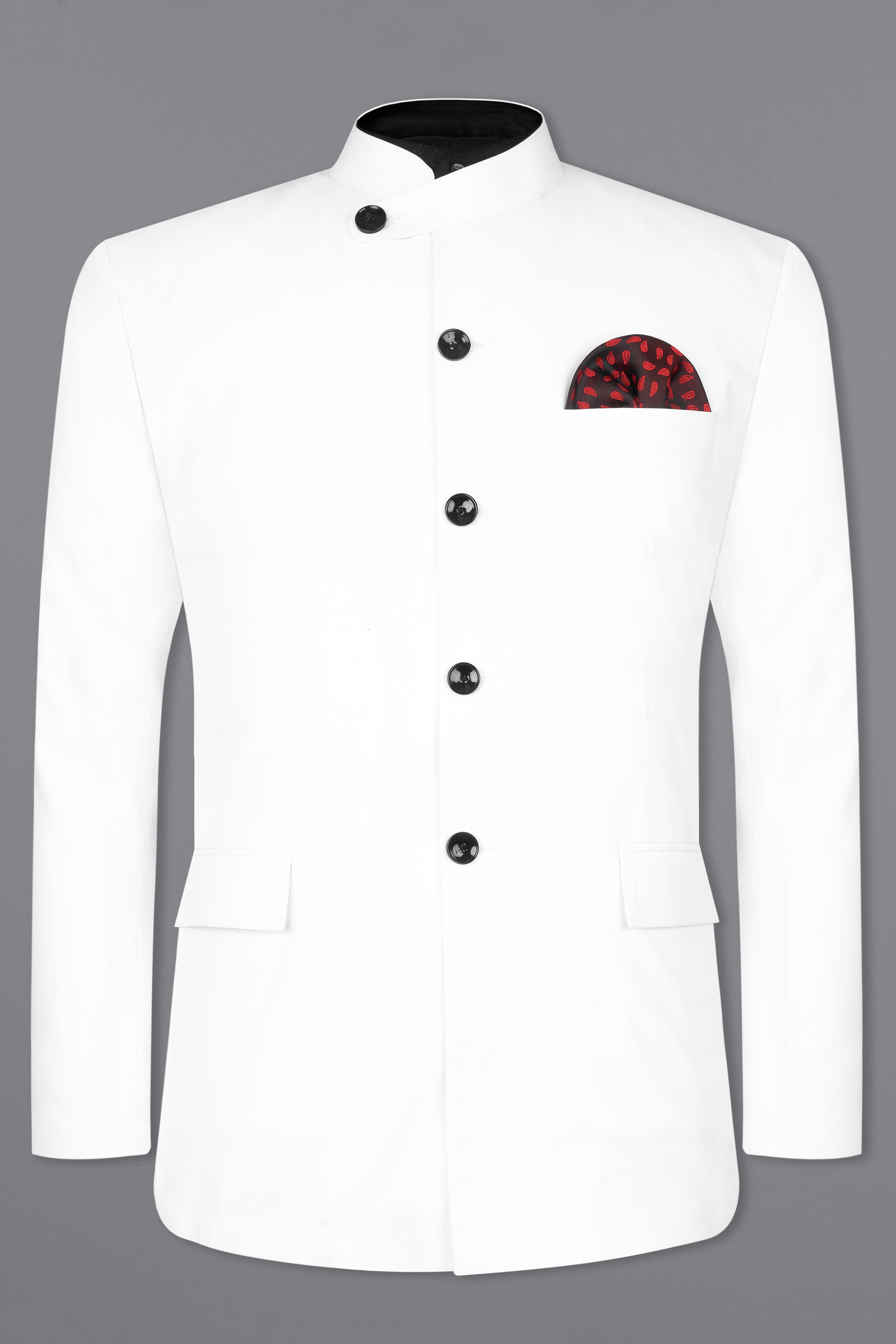 Bright White Bandhgala Designer Blazer