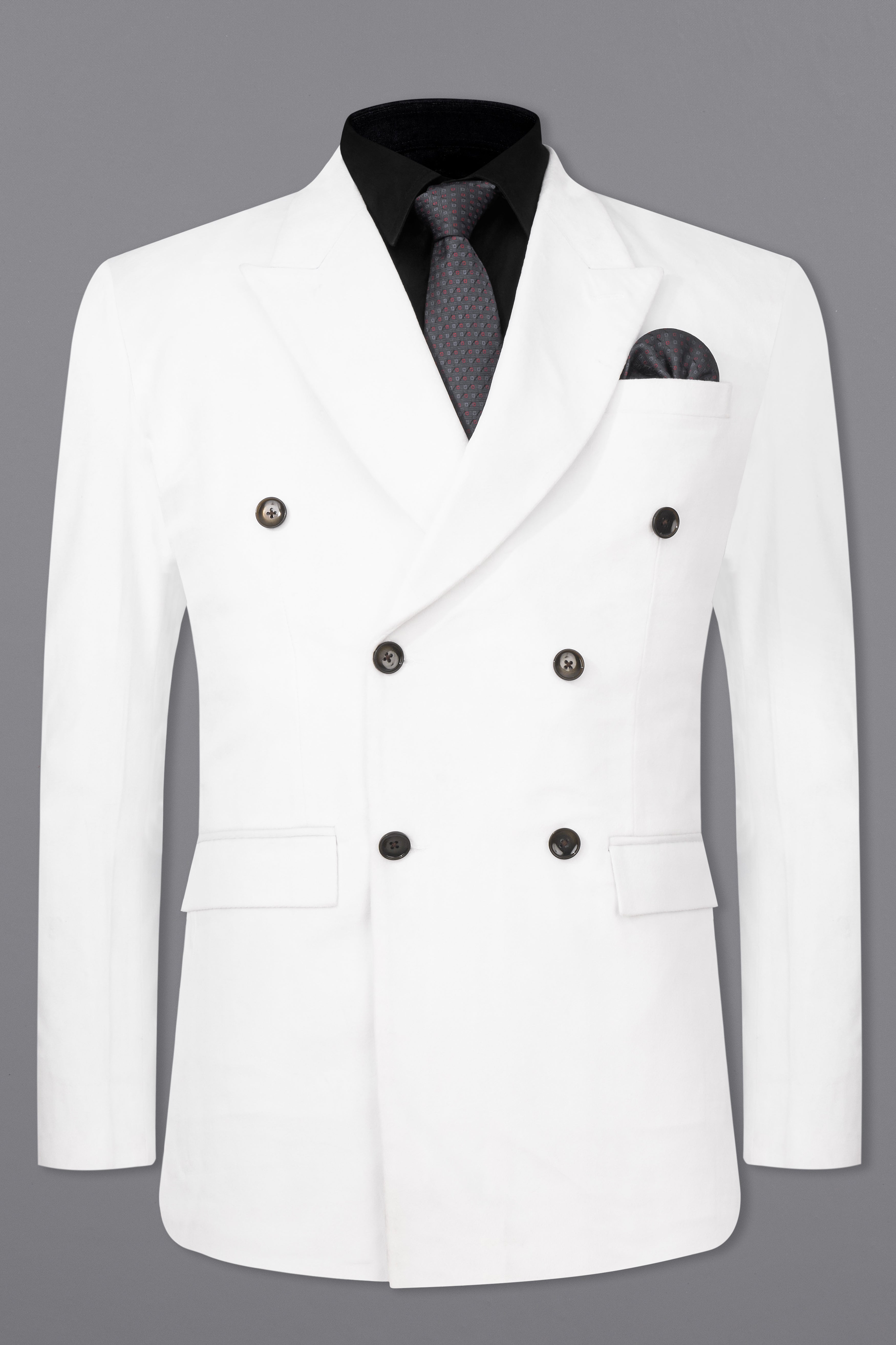 Rhino White Double Breasted Velvet Blazer BL2594-DB-36, BL2594-DB-38, BL2594-DB-40, BL2594-DB-42, BL2594-DB-44, BL2594-DB-46, BL2594-DB-48, BL2594-DB-50, BL2594-DB-52, BL2594-DB-54, BL2594-DB-56, BL2594-DB-58, BL2594-DB-60