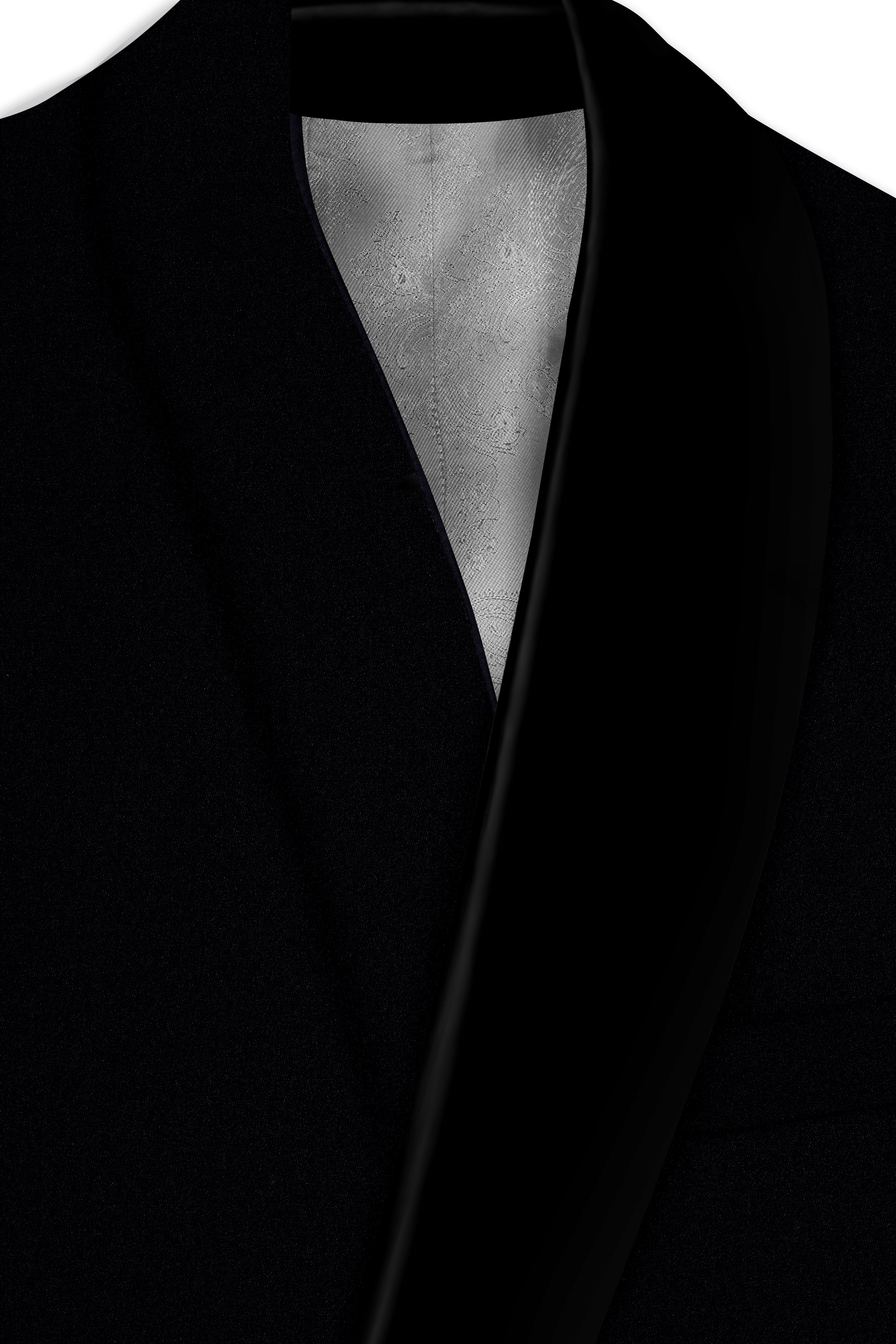 Noirex-Korean Black (The Best Black We Have) Tuxedo Designer 4-Way Stretch Wrinkle-Free Blazer