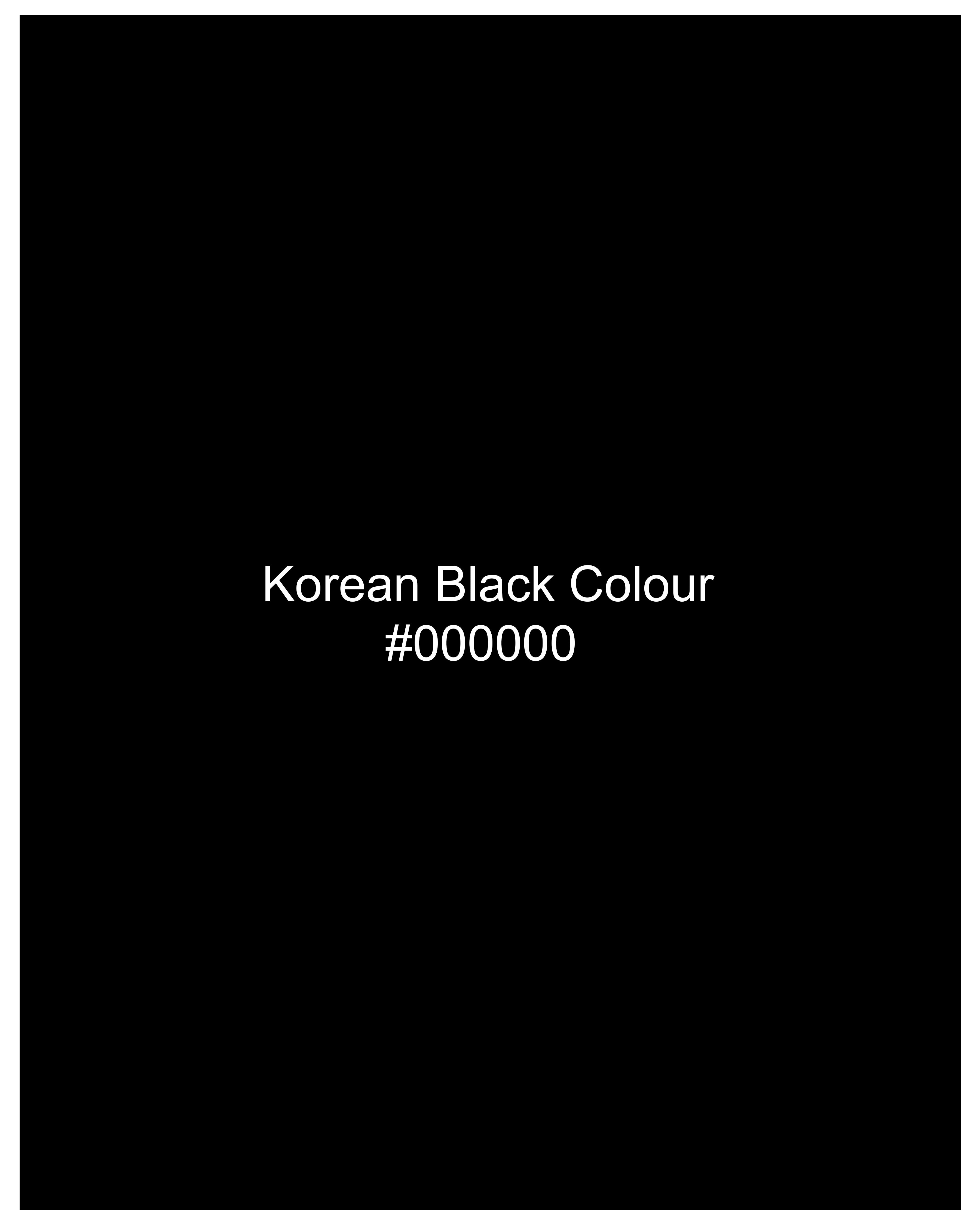 Noirex-Korean Black (The Best Black We Have) 4-Way Stretch Bandhgala Designer Blazer