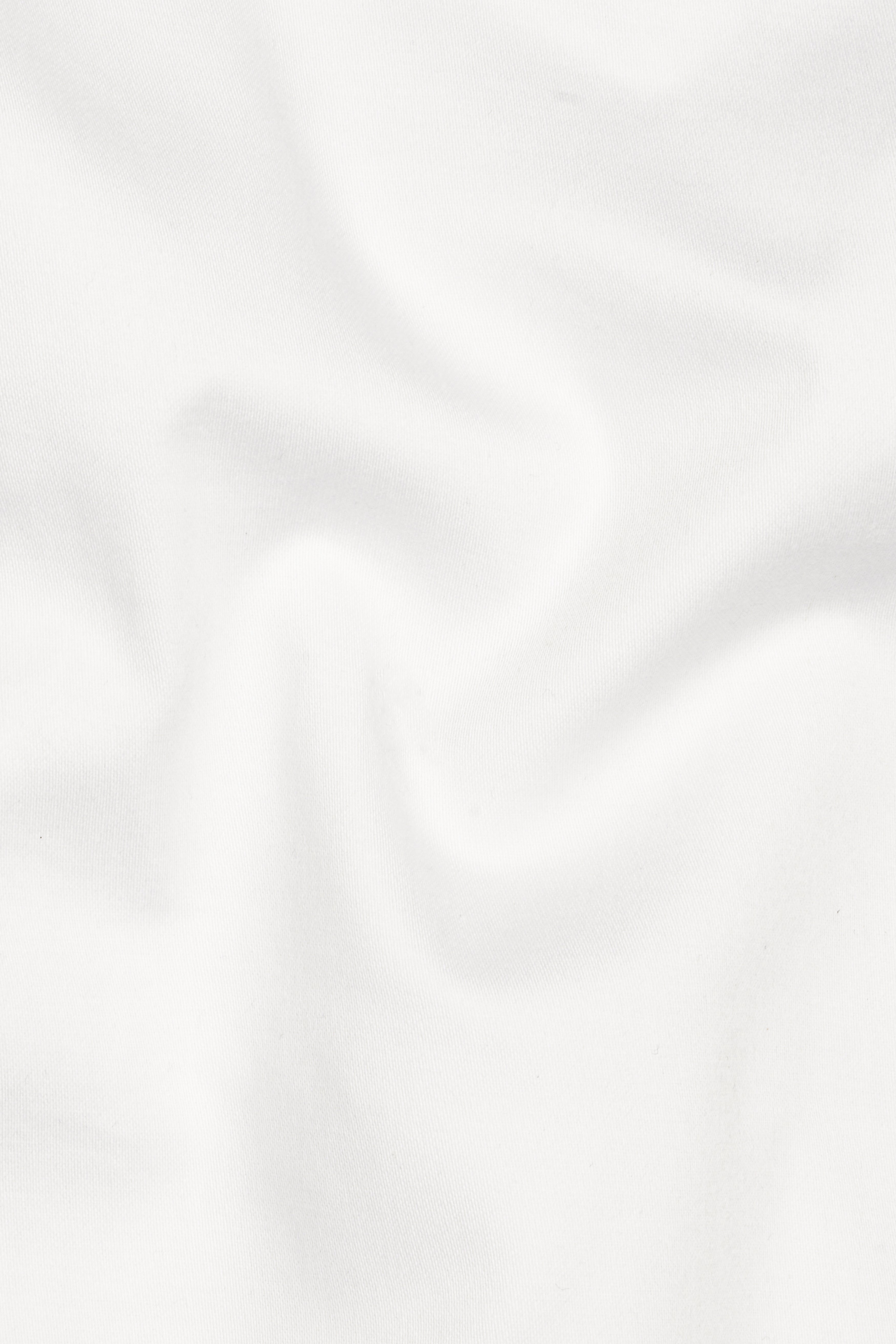 Bright White Solid Stretchable Premium Cotton traveler Blazer