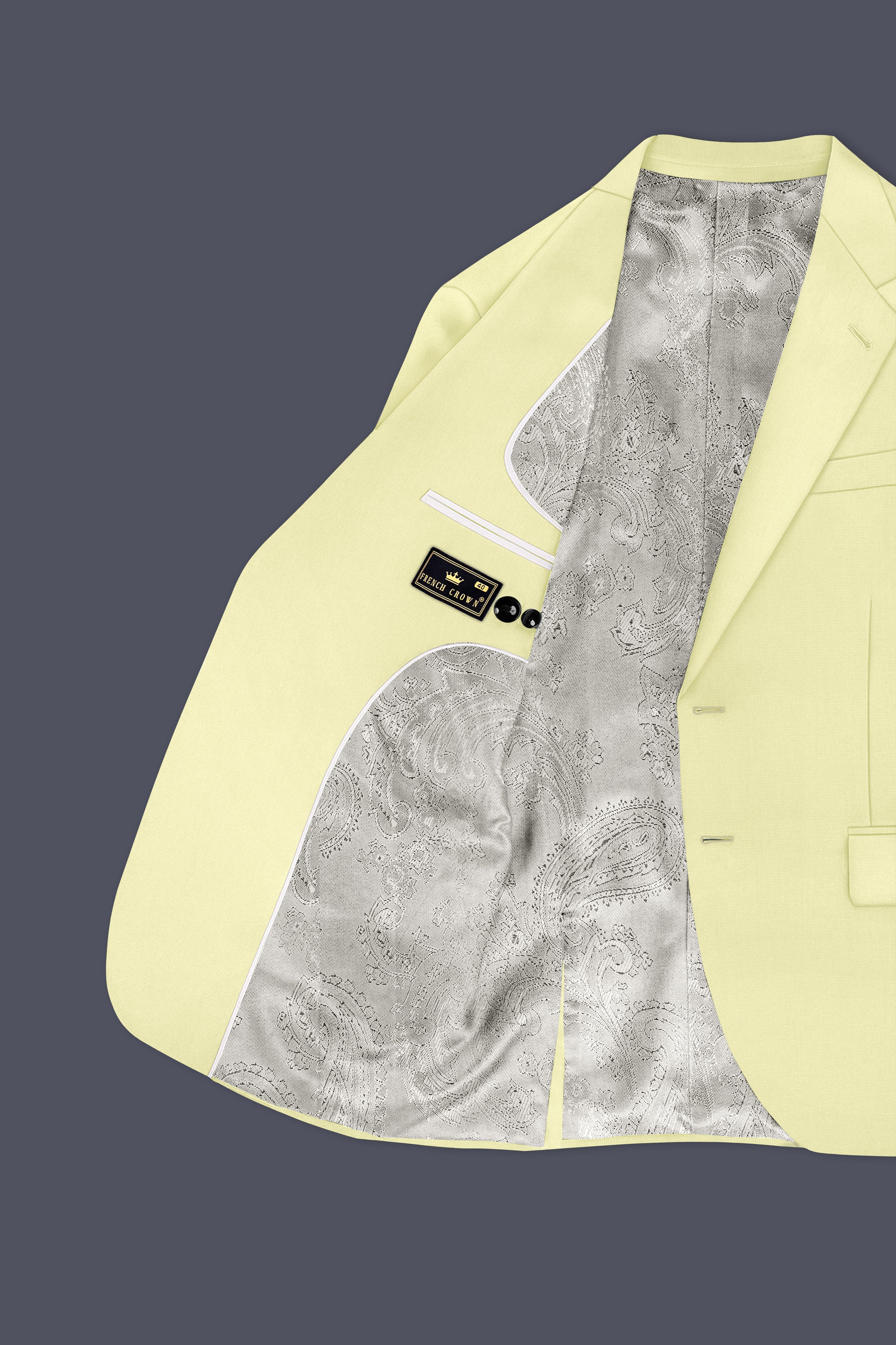 Maize Cream Stretchable Premium Cotton traveler Blazer