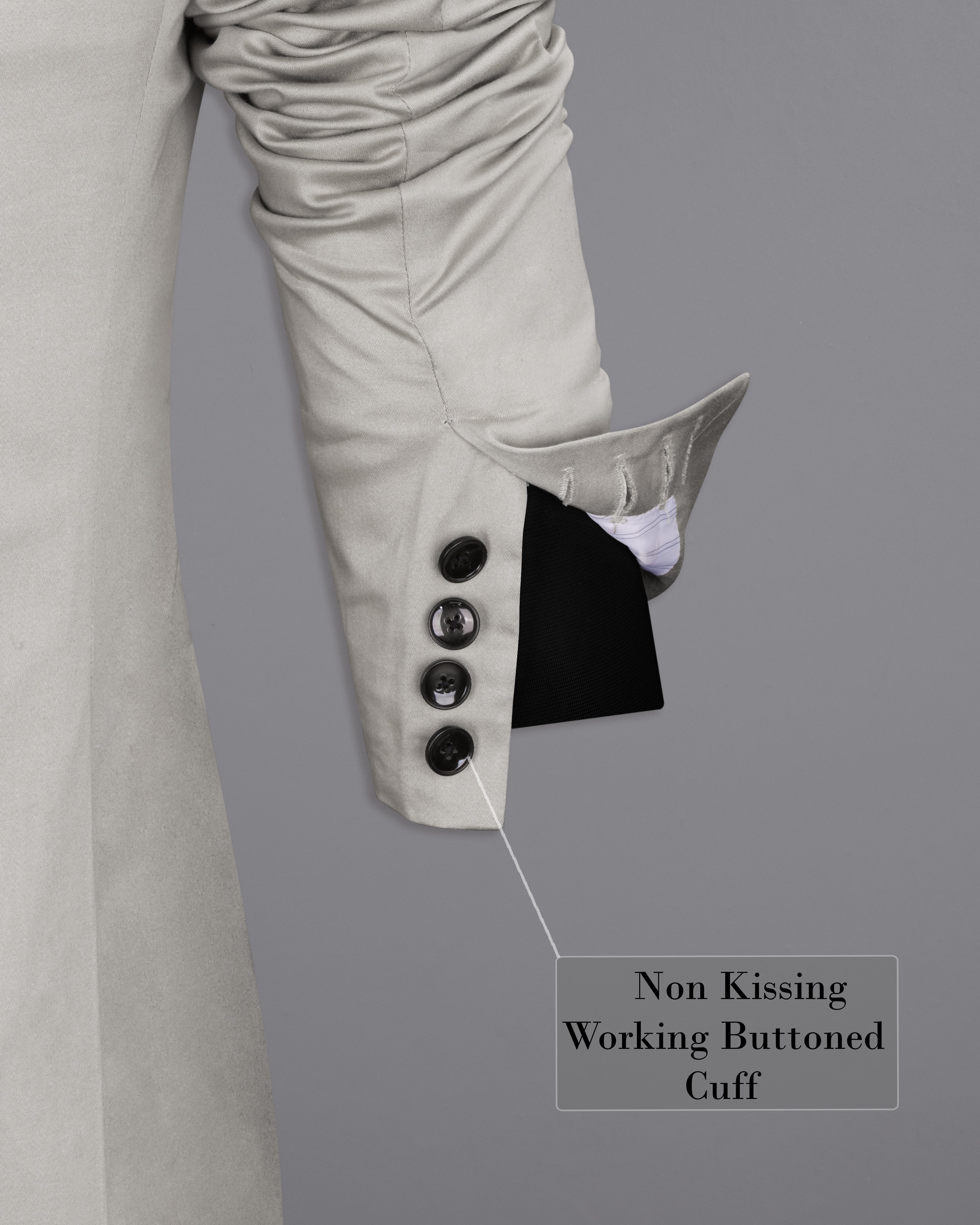 Martini Gray Tuxedo Premium Cotton Stretchable Blazer BL2671-BKL-36, BL2671-BKL-38, BL2671-BKL-40, BL2671-BKL-42, BL2671-BKL-44, BL2671-BKL-46, BL2671-BKL-48, BL2671-BKL-50, BL2671-BKL-52, BL2671-BKL-54, BL2671-BKL-56, BL2671-BKL-58, BL2671-BKL-60