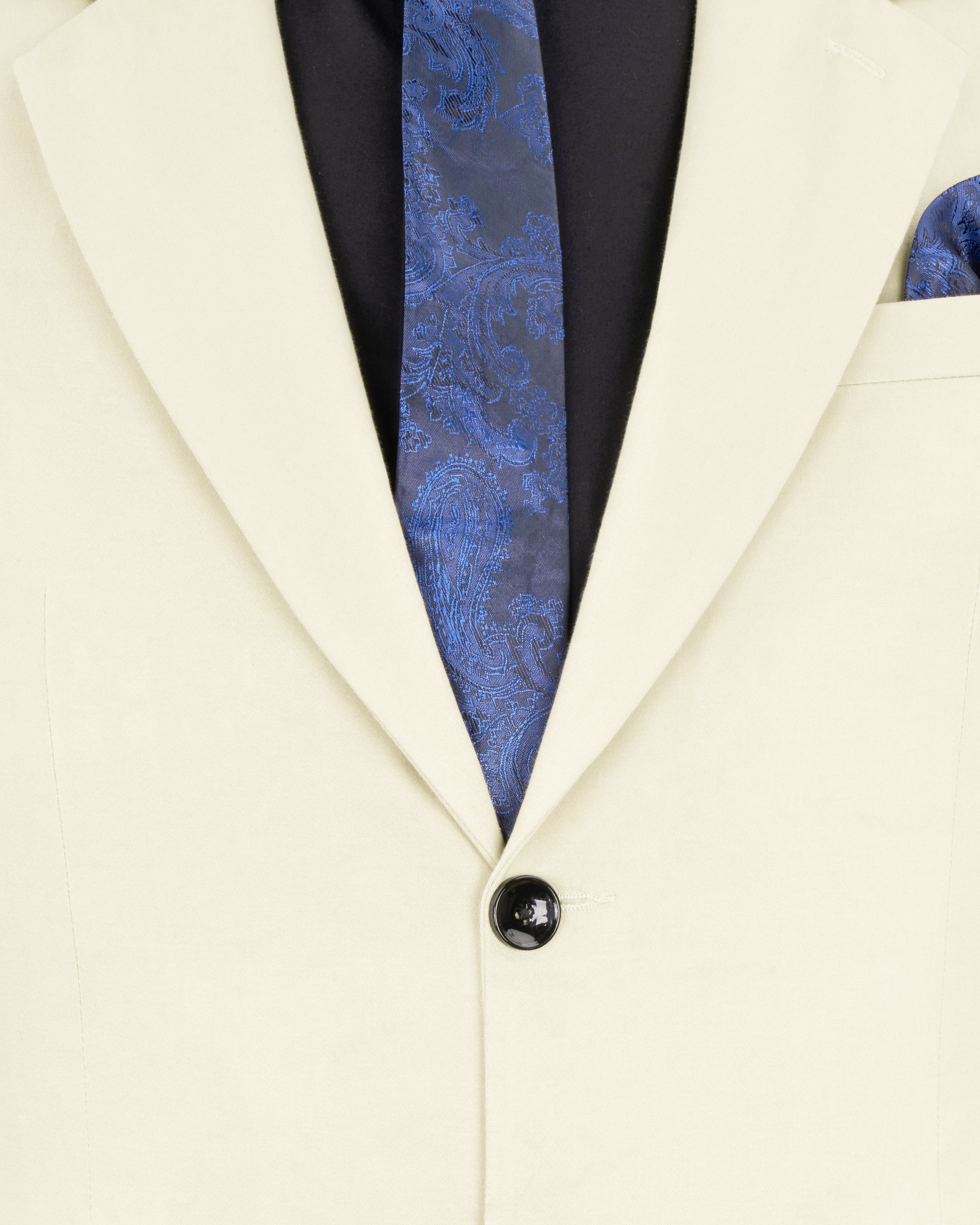 Merino Cream Stretchable Premium Cotton traveler Blazer