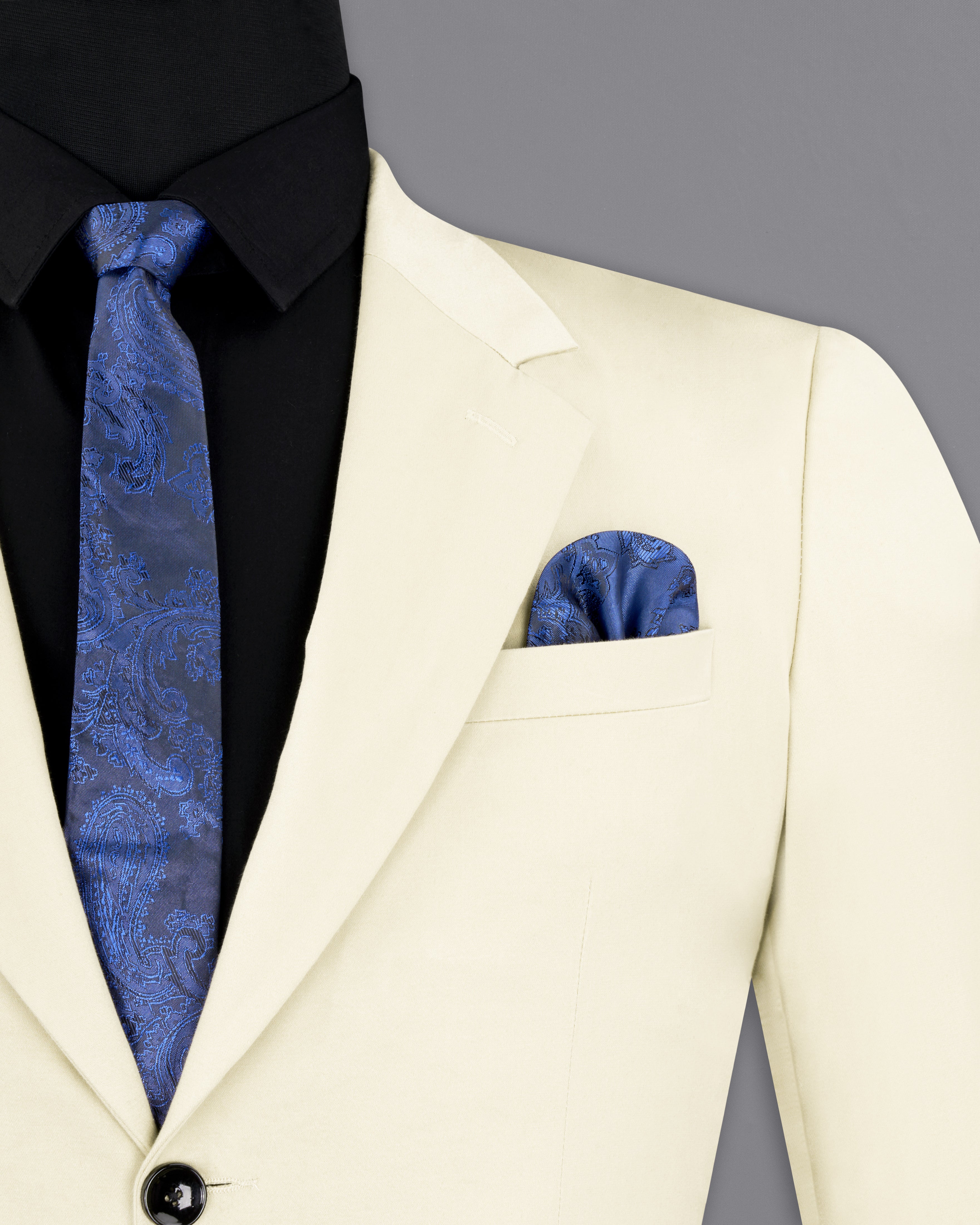 Merino Cream Stretchable Premium Cotton traveler Blazer