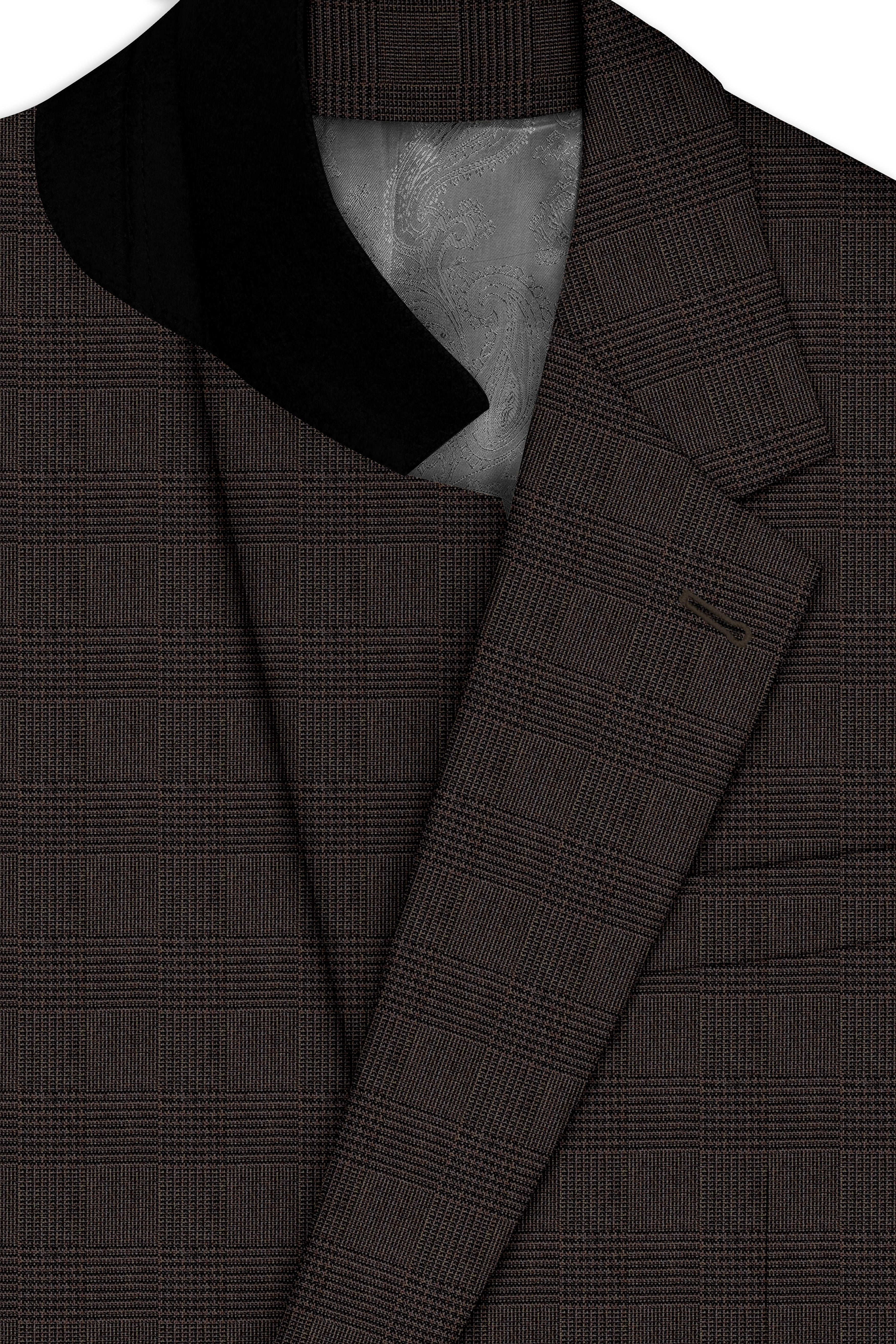 Taupe Coffee Brown Single-Breasted Blazer