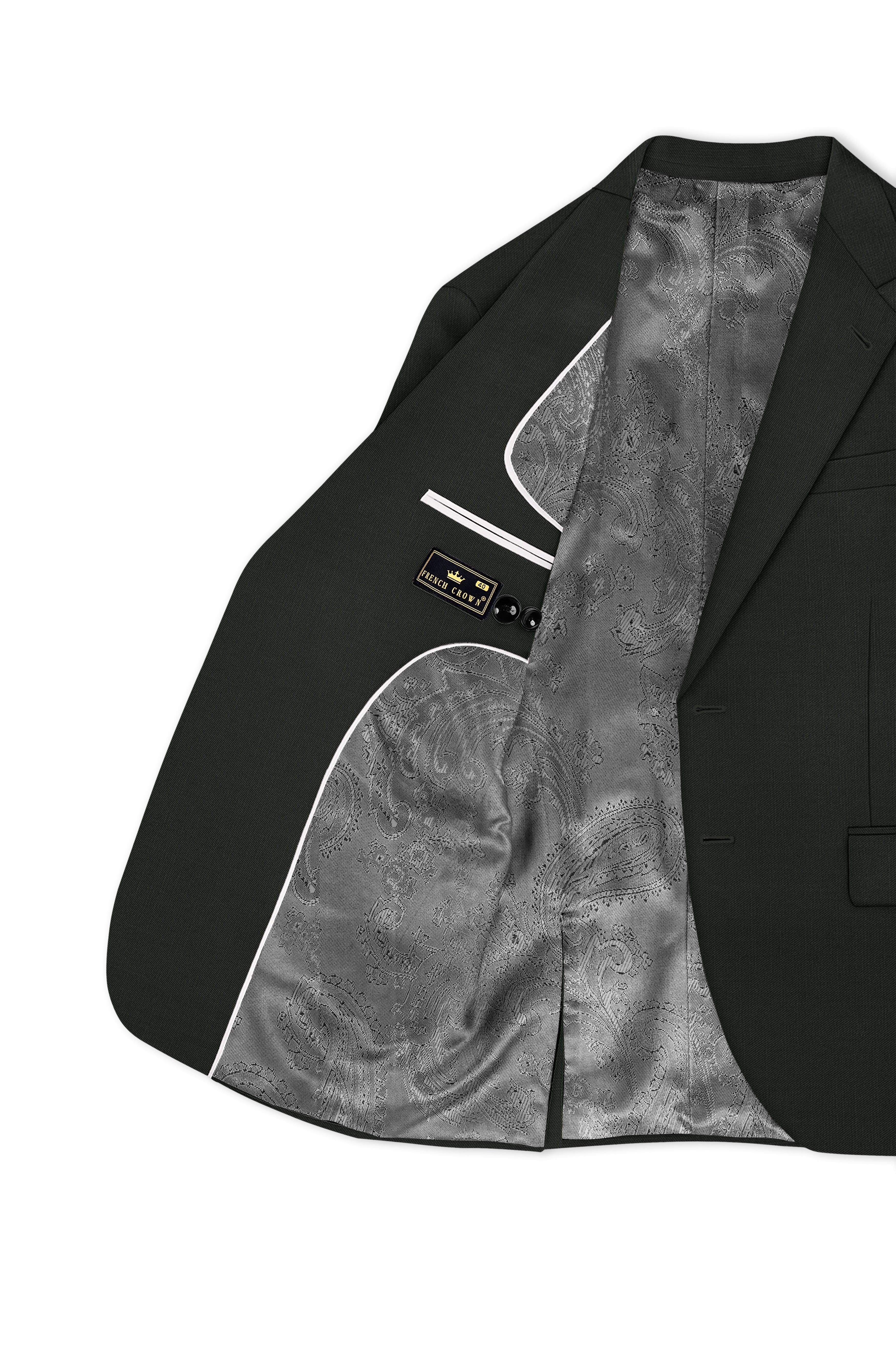 Iridium Green Single-Breasted Blazer