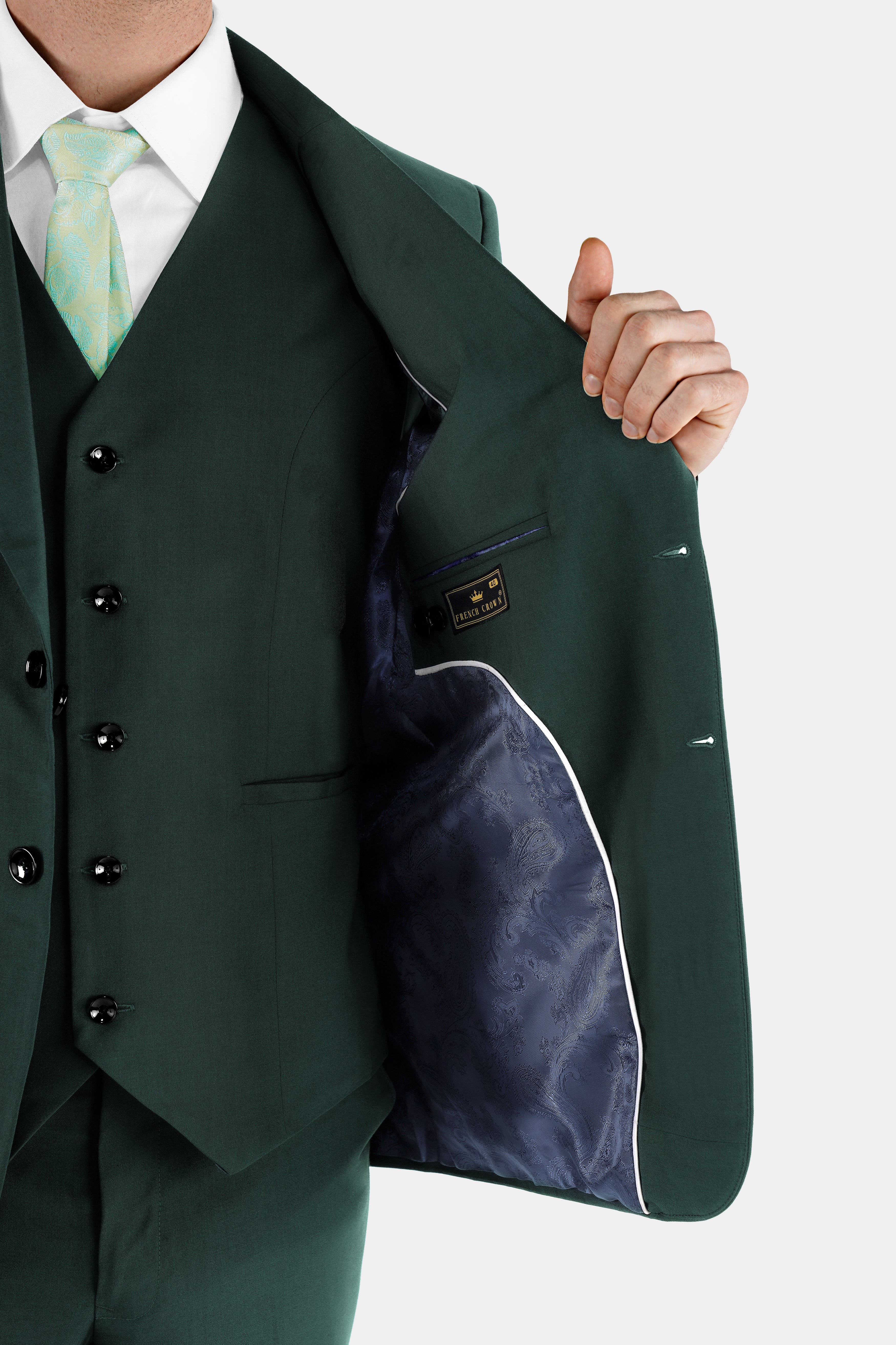 Gable Green Single Breasted Wool Rich Blazer BL2728-SB-36, BL2728-SB-38, BL2728-SB-40, BL2728-SB-42, BL2728-SB-44, BL2728-SB-46, BL2728-SB-48, BL2728-SB-50, BL2728-SB-52, BL2728-SB-54, BL2728-SB-56, BL2728-SB-58, BL2728-SB-60