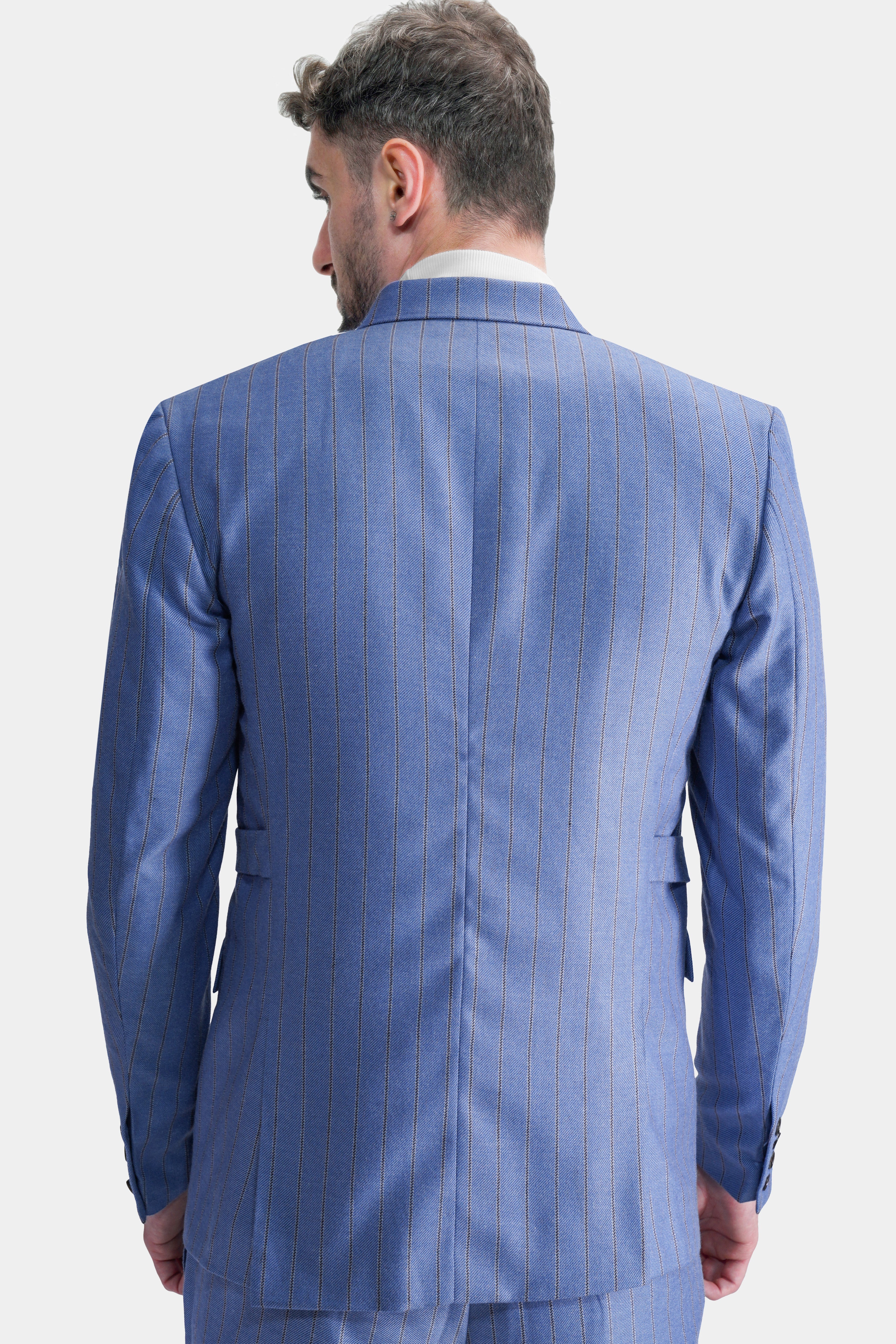 Chetwode Blue and Iroko Brown Striped Wool Rich Designer Blazer BL2769-DB-D35-36, BL2769-DB-D35-38, BL2769-DB-D35-40, BL2769-DB-D35-42, BL2769-DB-D35-44, BL2769-DB-D35-46, BL2769-DB-D35-48, BL2769-DB-D35-50, BL2769-DB-D35-52, BL2769-DB-D35-54, BL2769-DB-D35-56, BL2769-DB-D35-58, BL2769-DB-D35-60