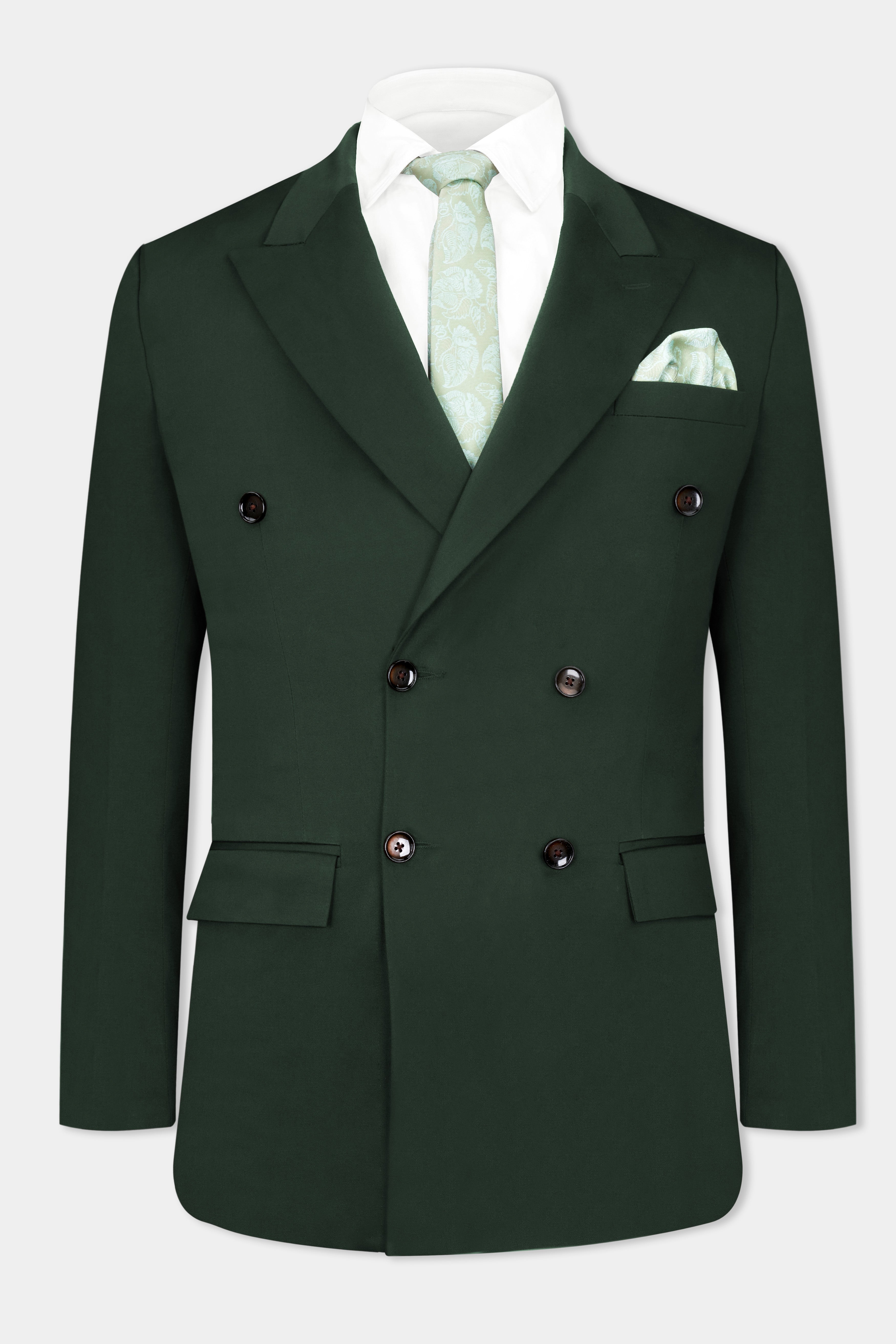 Heavy Metal Green Double Breasted Premium Cotton Stretchable Traveler Blazer BL2773-DB-36, BL2773-DB-38, BL2773-DB-40, BL2773-DB-42, BL2773-DB-44, BL2773-DB-46, BL2773-DB-48, BL2773-DB-50, BL2773-DB-52, BL2773-DB-54, BL2773-DB-56, BL2773-DB-58, BL2773-DB-60