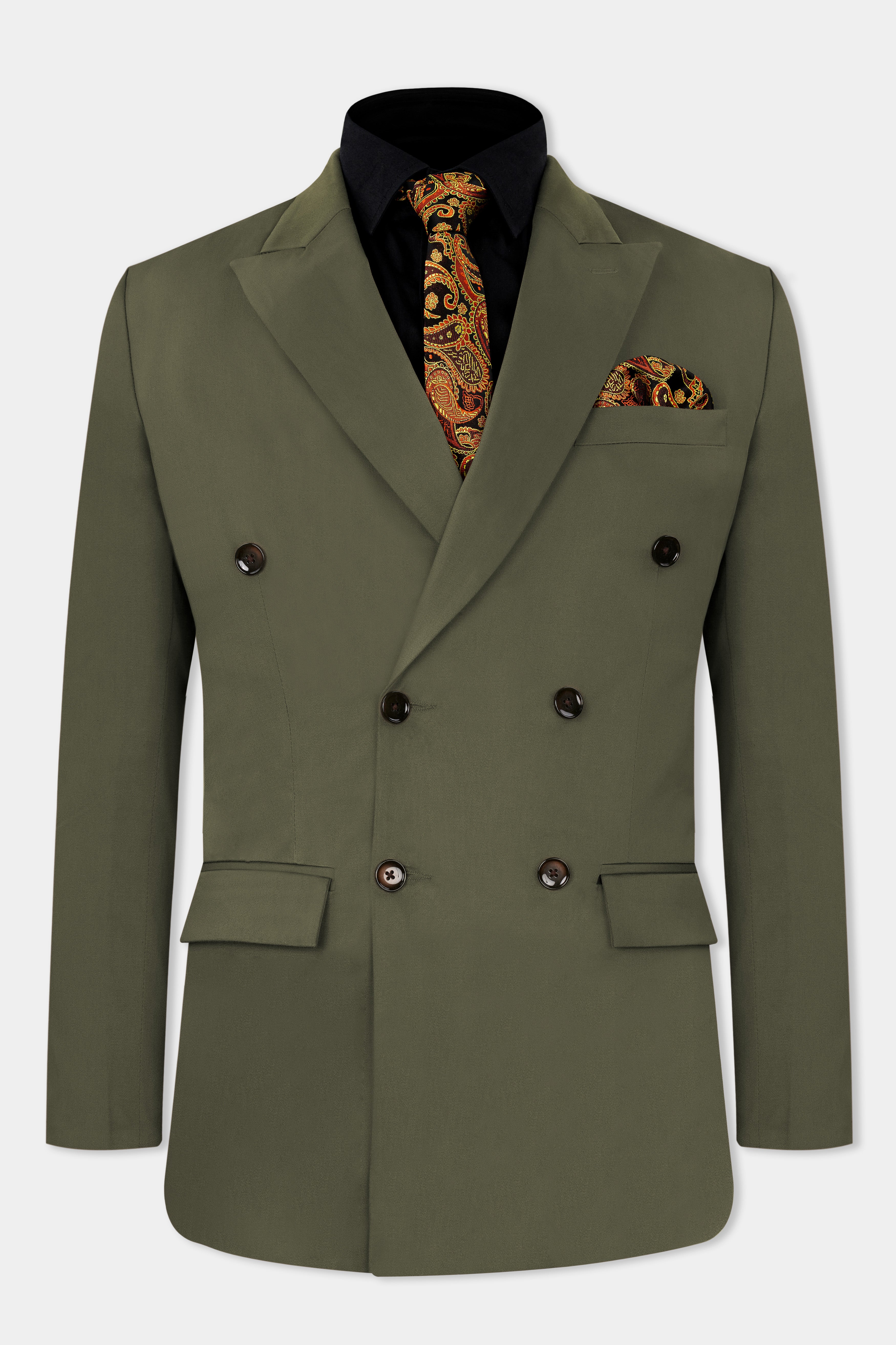 Hemlock Green Double Breasted Premium Cotton Stretchable Traveler Blazer BL2783-DB-36, BL2783-DB-38, BL2783-DB-40, BL2783-DB-42, BL2783-DB-44, BL2783-DB-46, BL2783-DB-48, BL2783-DB-50, BL2783-DB-52, BL2783-DB-54, BL2783-DB-56, BL2783-DB-58, BL2783-DB-60