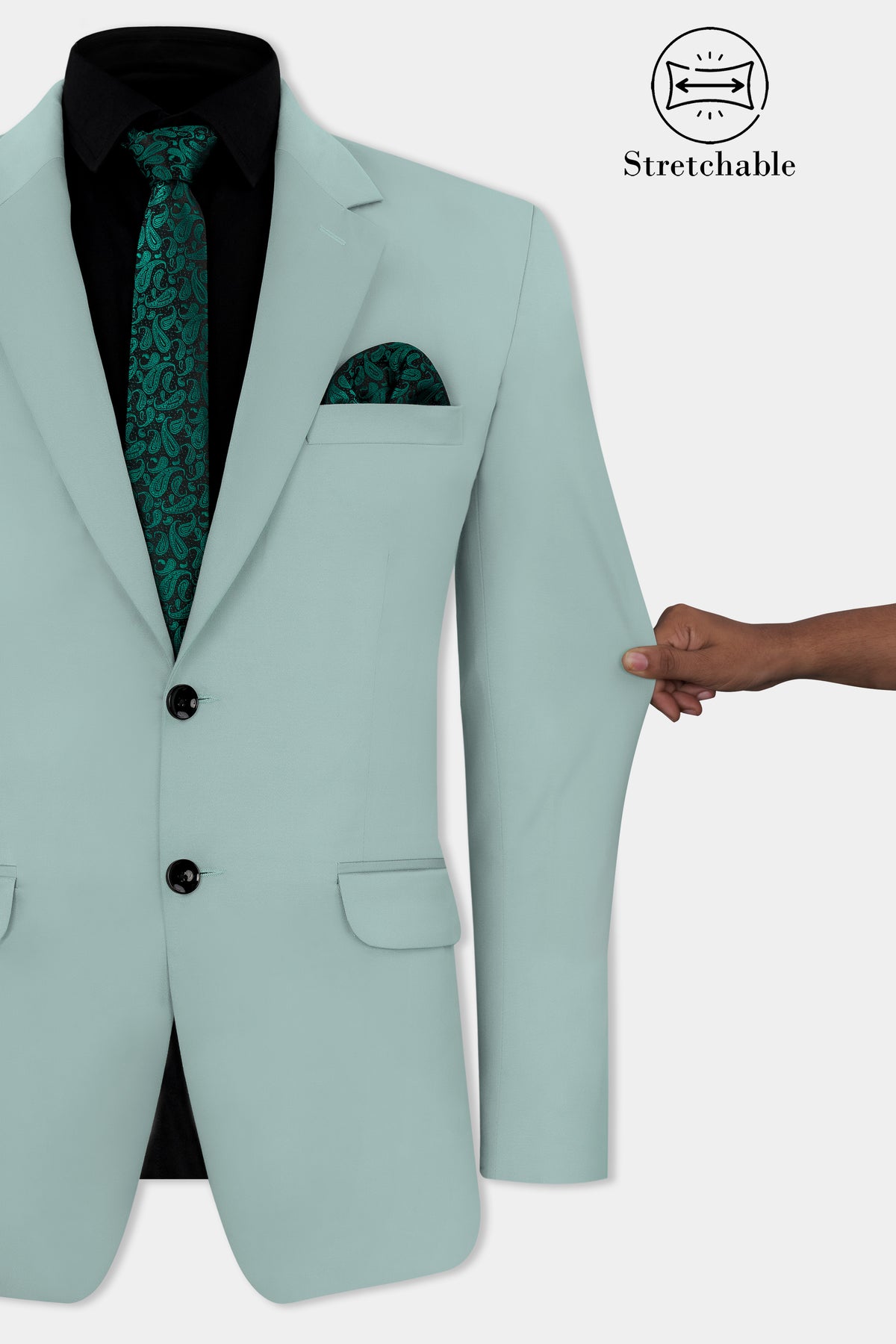 Edward Blue Premium Cotton Stretchable Traveler Blazer