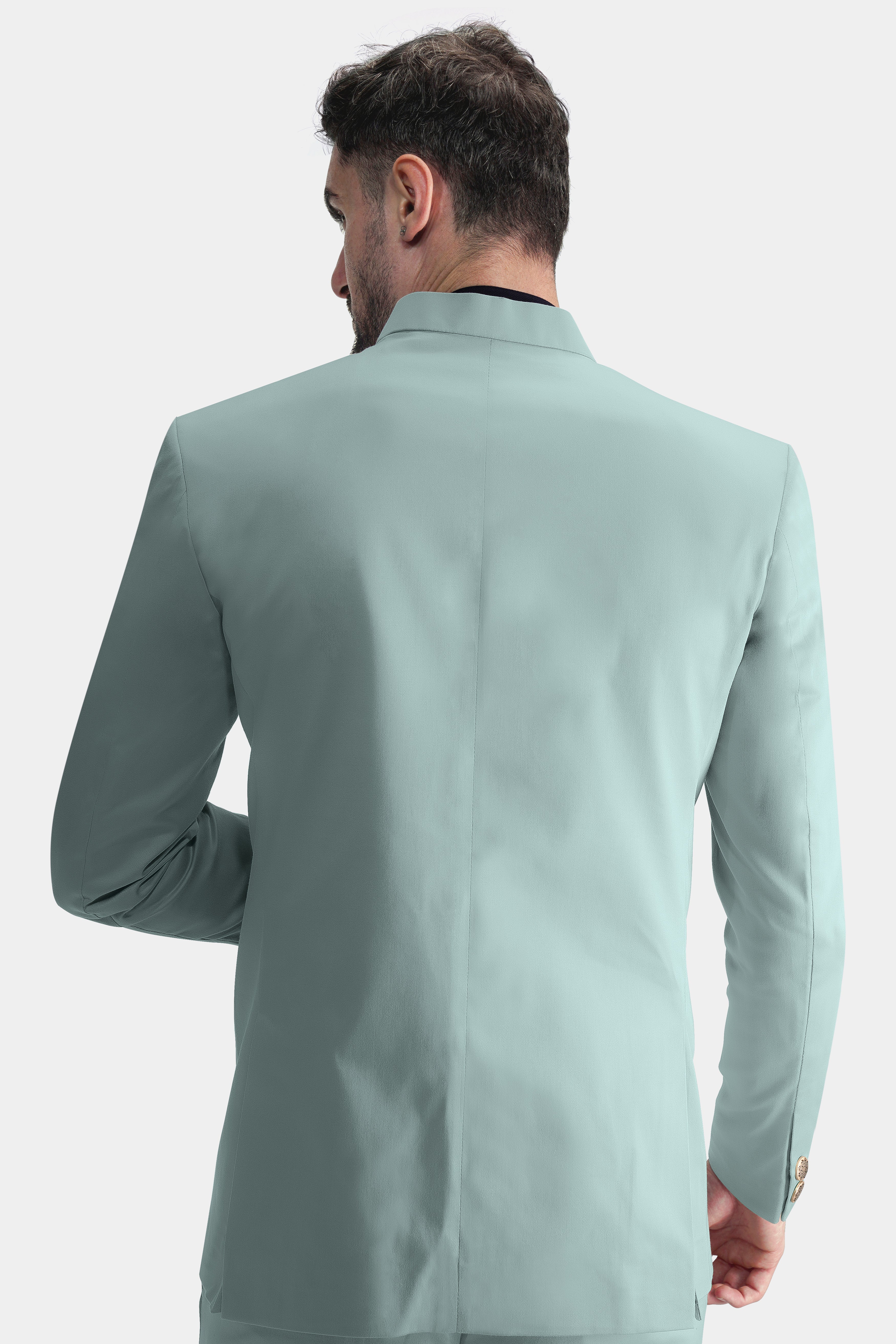 Edward Blue Premium Cotton Bandhgala Stretchable Traveler Blazer BL2791-BG-36, BL2791-BG-38, BL2791-BG-40, BL2791-BG-42, BL2791-BG-44, BL2791-BG-46, BL2791-BG-48, BL2791-BG-50, BL2791-BG-52, BL2791-BG-54, BL2791-BG-56, BL2791-BG-58, BL2791-BG-60