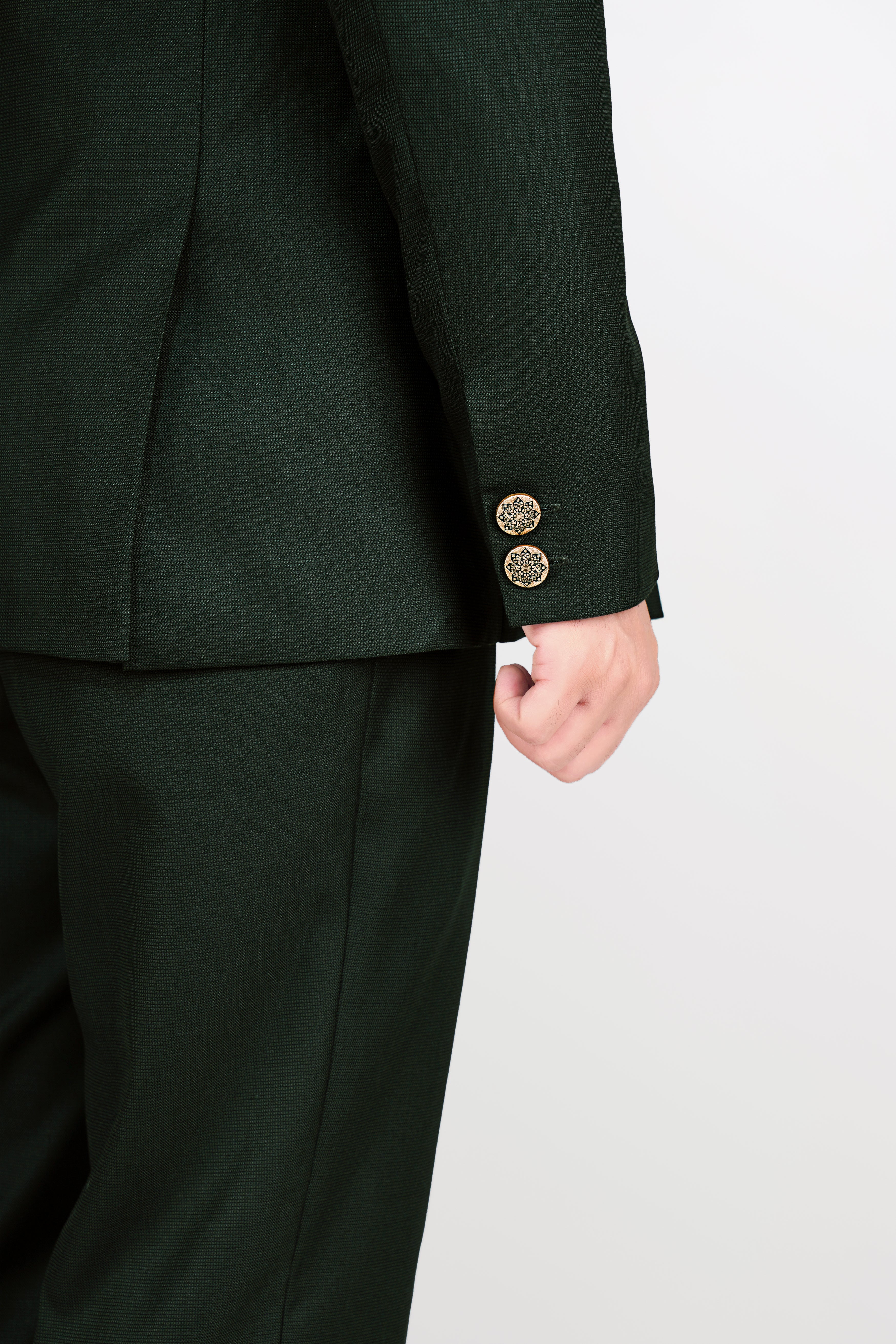 Dartmouth Green Wool Rich Cross Buttoned Bandhgala Designer Blazer BL2822-D178-36, BL2822-D178-38, BL2822-D178-40, BL2822-D178-42, BL2822-D178-44, BL2822-D178-46, BL2822-D178-48, BL2822-D178-50, BL2822-D178-52, BL2822-D178-54, BL2822-D178-56, BL2822-D178-58, BL2822-D178-60