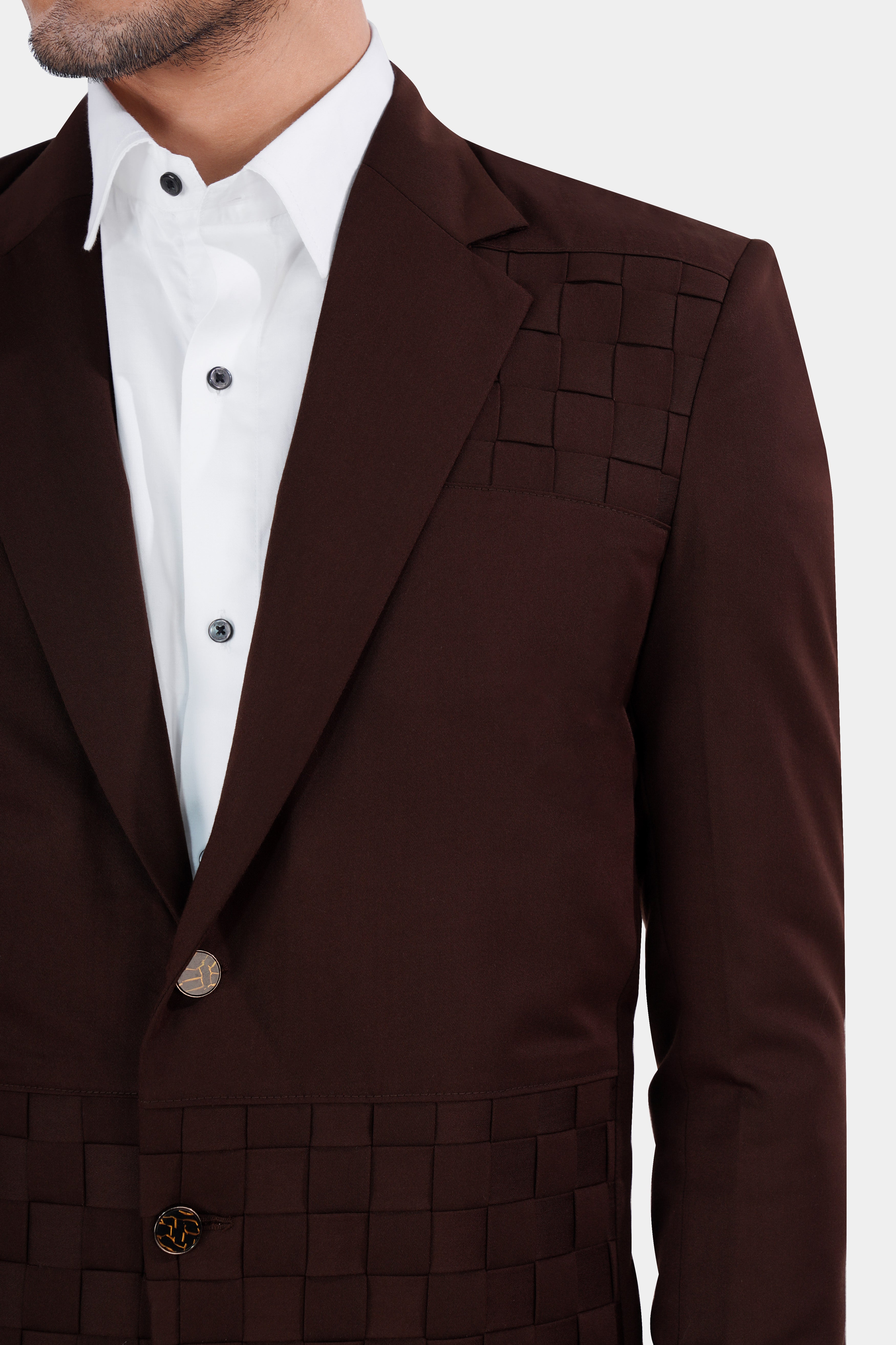 Eclipse Brown Checked Premium Cotton Designer Blazer BL2838-SB-GB-D344-36, BL2838-SB-GB-D344-38, BL2838-SB-GB-D344-40, BL2838-SB-GB-D344-42, BL2838-SB-GB-D344-44, BL2838-SB-GB-D344-46, BL2838-SB-GB-D344-48, BL2838-SB-GB-D344-50, BL2838-SB-GB-D344-52, BL2838-SB-GB-D344-54, BL2838-SB-GB-D344-56, BL2838-SB-GB-D344-58, BL2838-SB-GB-D344-60