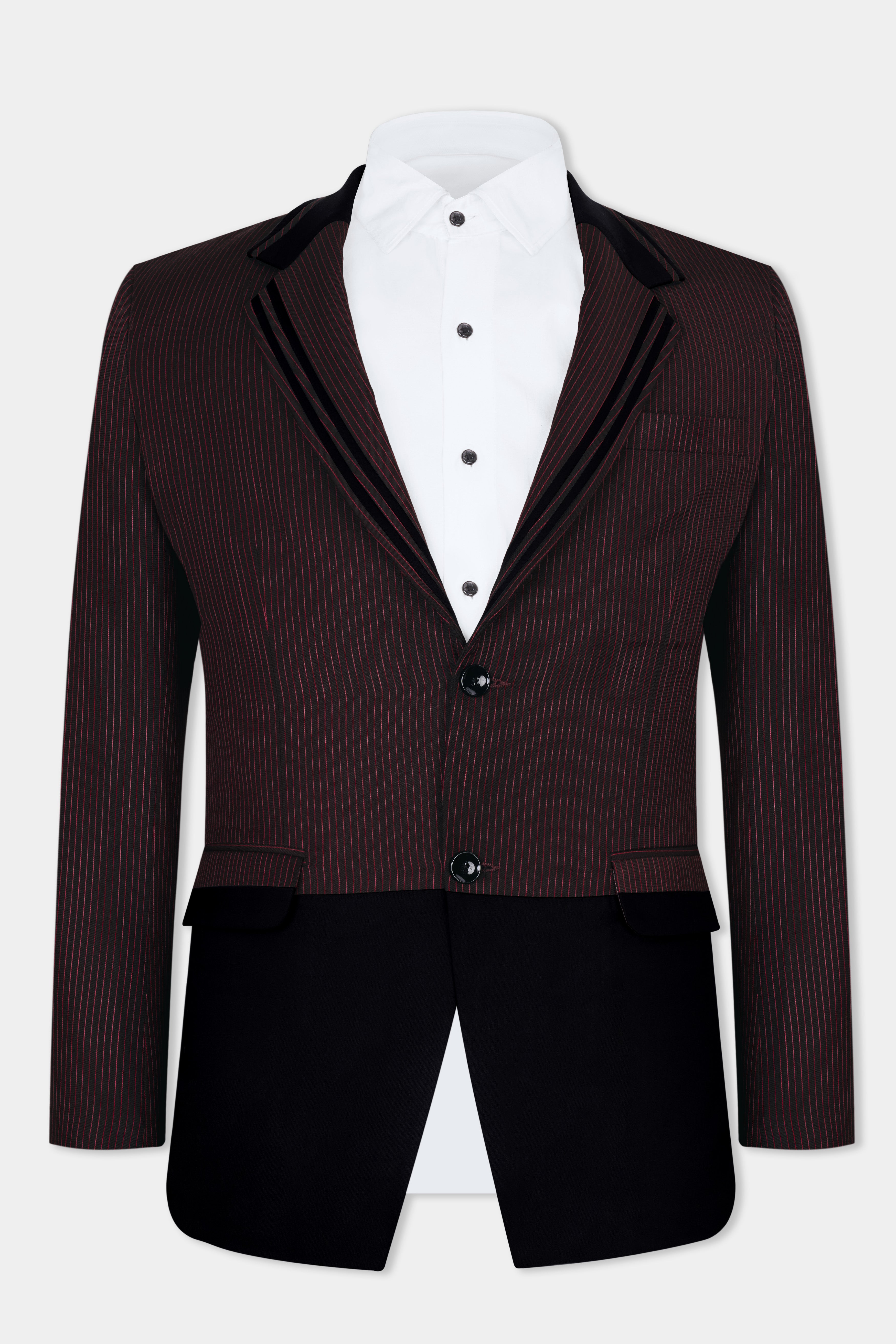 Merlot Red with Black Wool Rich Designer Blazer BL2849-SB-D15-36, BL2849-SB-D15-38, BL2849-SB-D15-40, BL2849-SB-D15-42, BL2849-SB-D15-44, BL2849-SB-D15-46, BL2849-SB-D15-48, BL2849-SB-D15-50, BL2849-SB-D15-52, BL2849-SB-D15-54, BL2849-SB-D15-56, BL2849-SB-D15-58, BL2849-SB-D15-60
