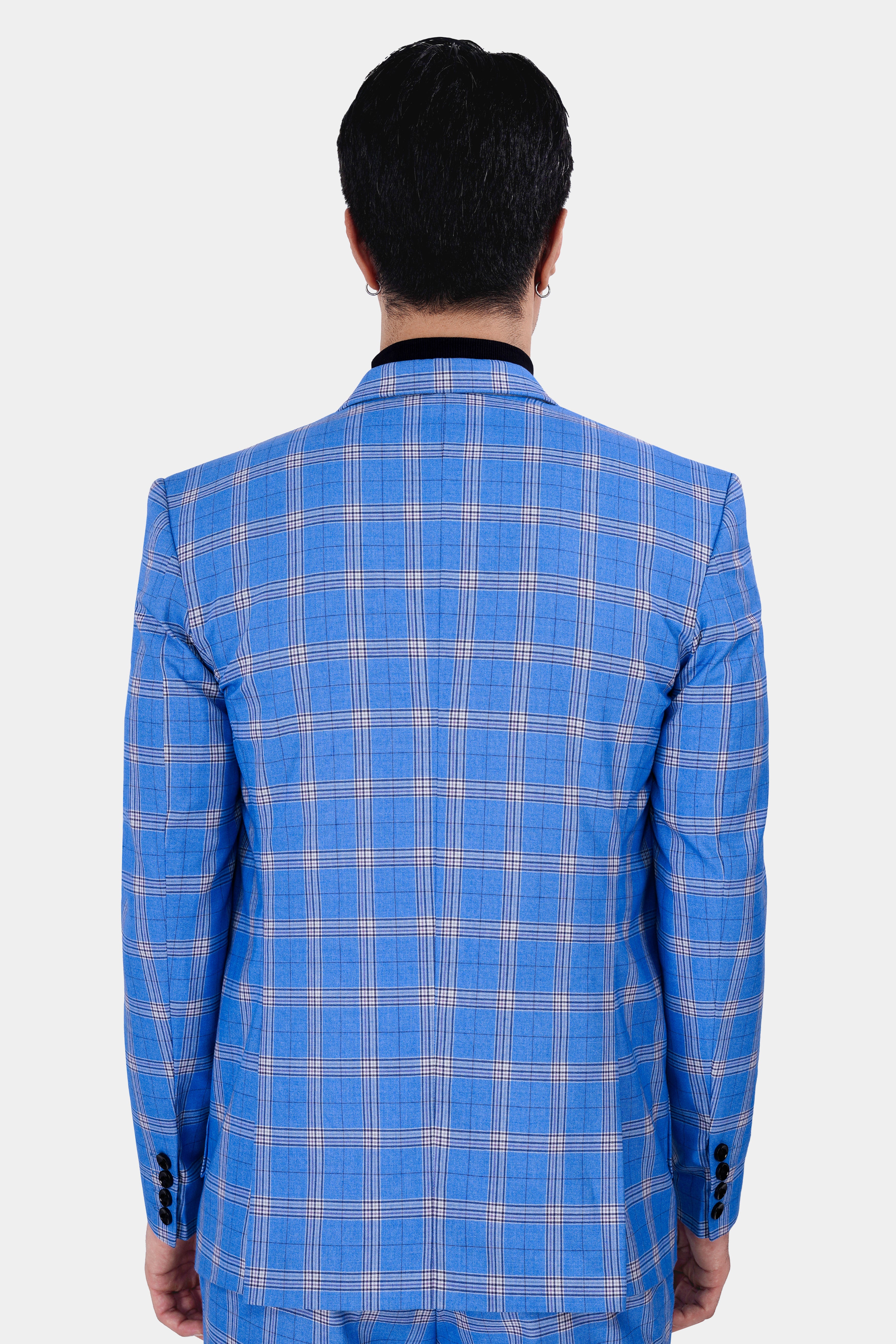Celestial Blue and Martinique Purple Plaid Wool Rich Designer Blazer BL2855-SB-D396-36, BL2855-SB-D396-38, BL2855-SB-D396-40, BL2855-SB-D396-42, BL2855-SB-D396-44, BL2855-SB-D396-46, BL2855-SB-D396-48, BL2855-SB-D396-50, BL2855-SB-D396-52, BL2855-SB-D396-54, BL2855-SB-D396-56, BL2855-SB-D396-58, BL2855-SB-D396-60